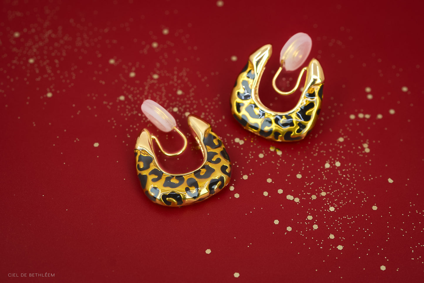 Leopard Hoop Earrings