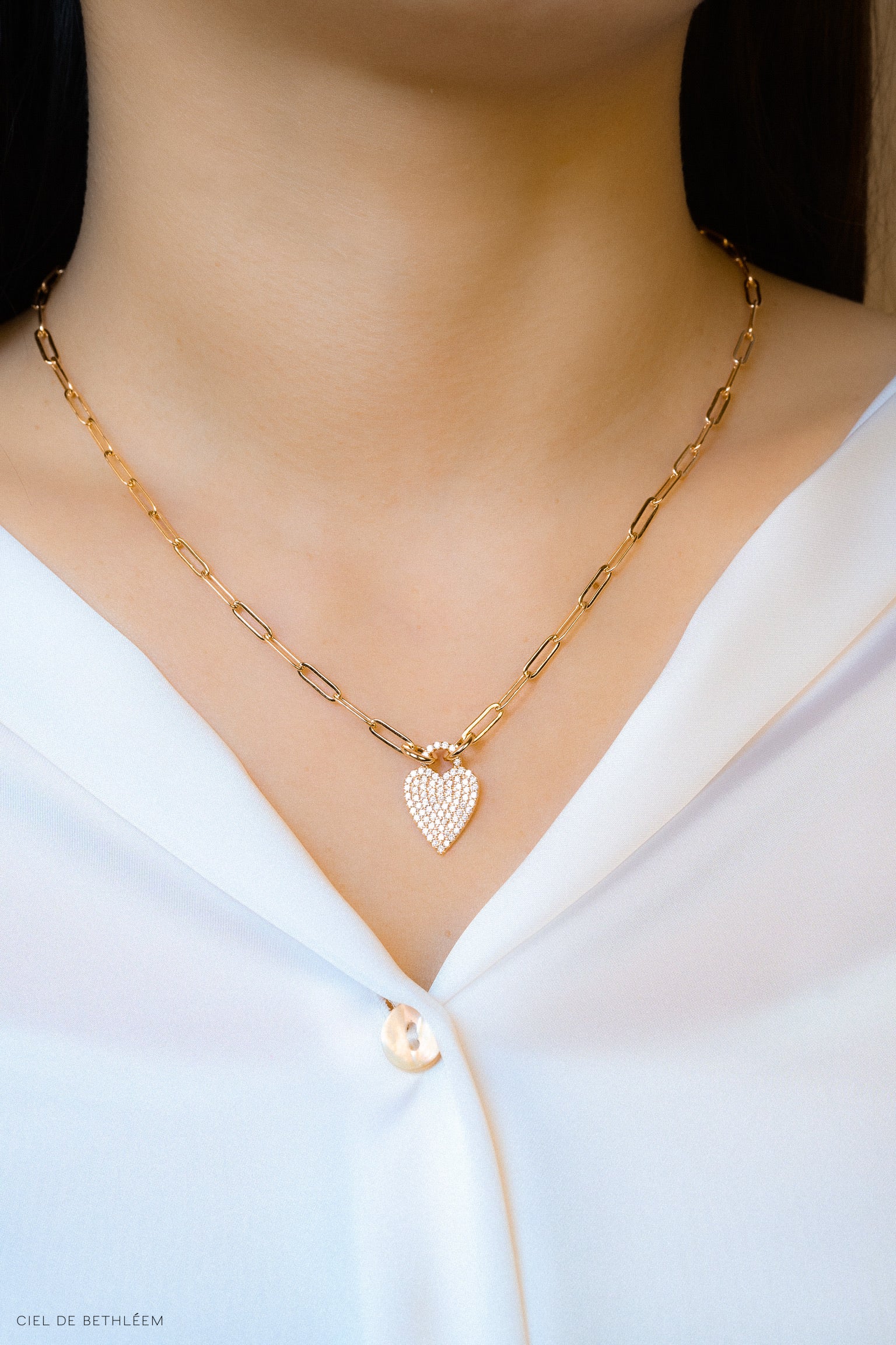 Sparkle Love - Rose Gold 925 Silver Necklace