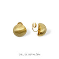 Brushed Dome Earrings
