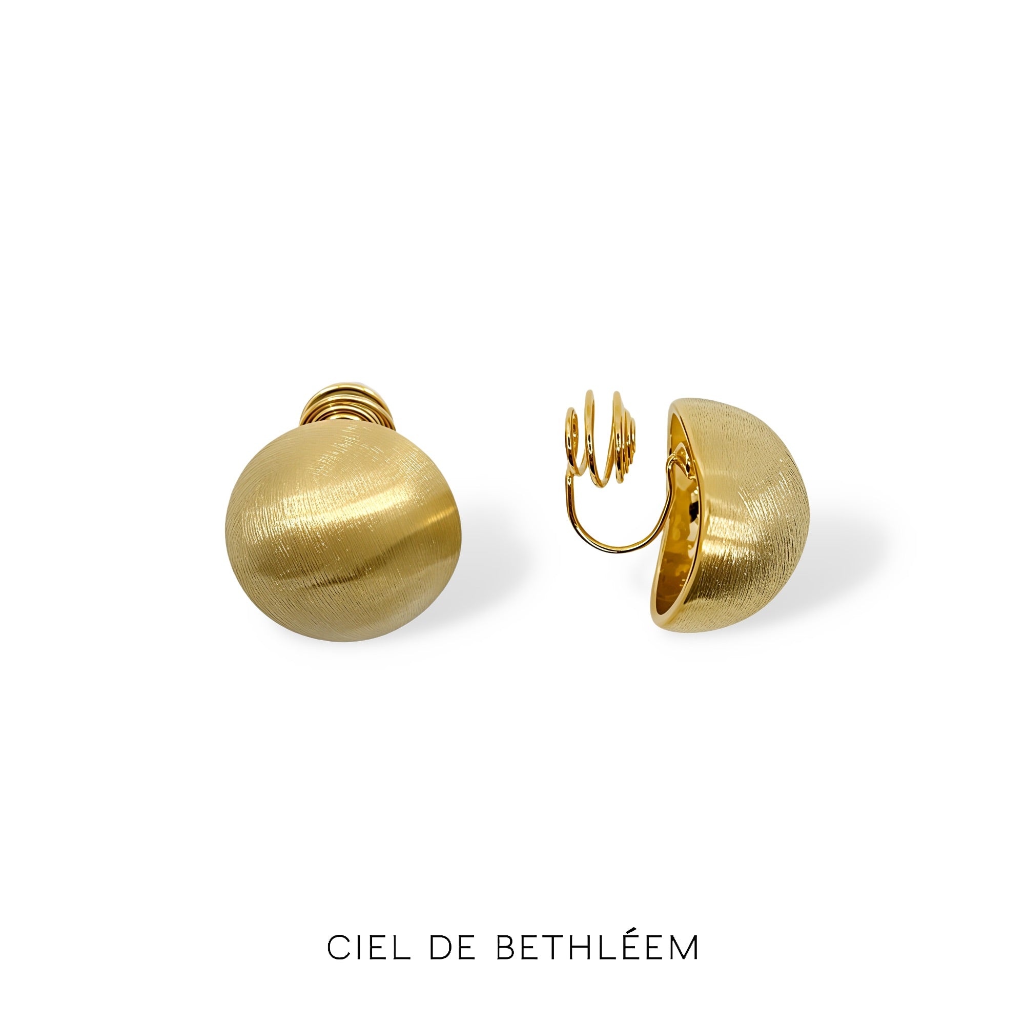 Brushed Dome Earrings