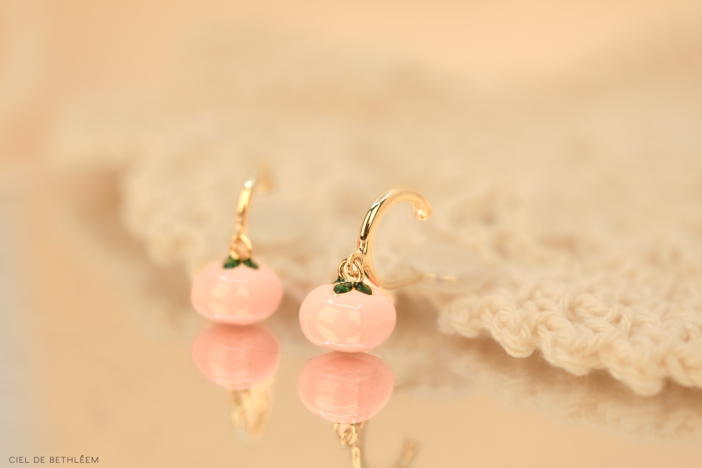 Persimmon Pink Earrings