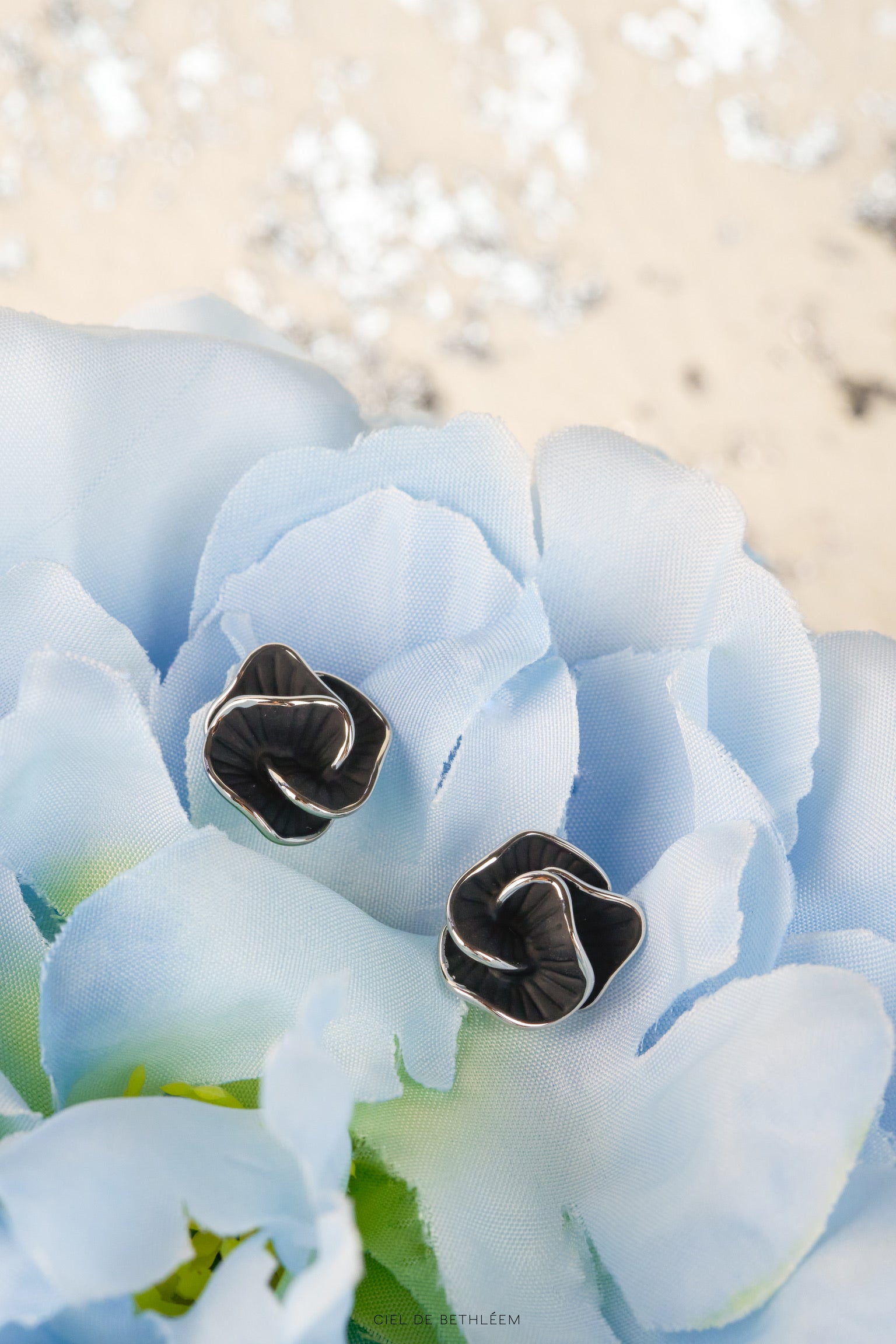 Vintage Rosette Charm Earrings