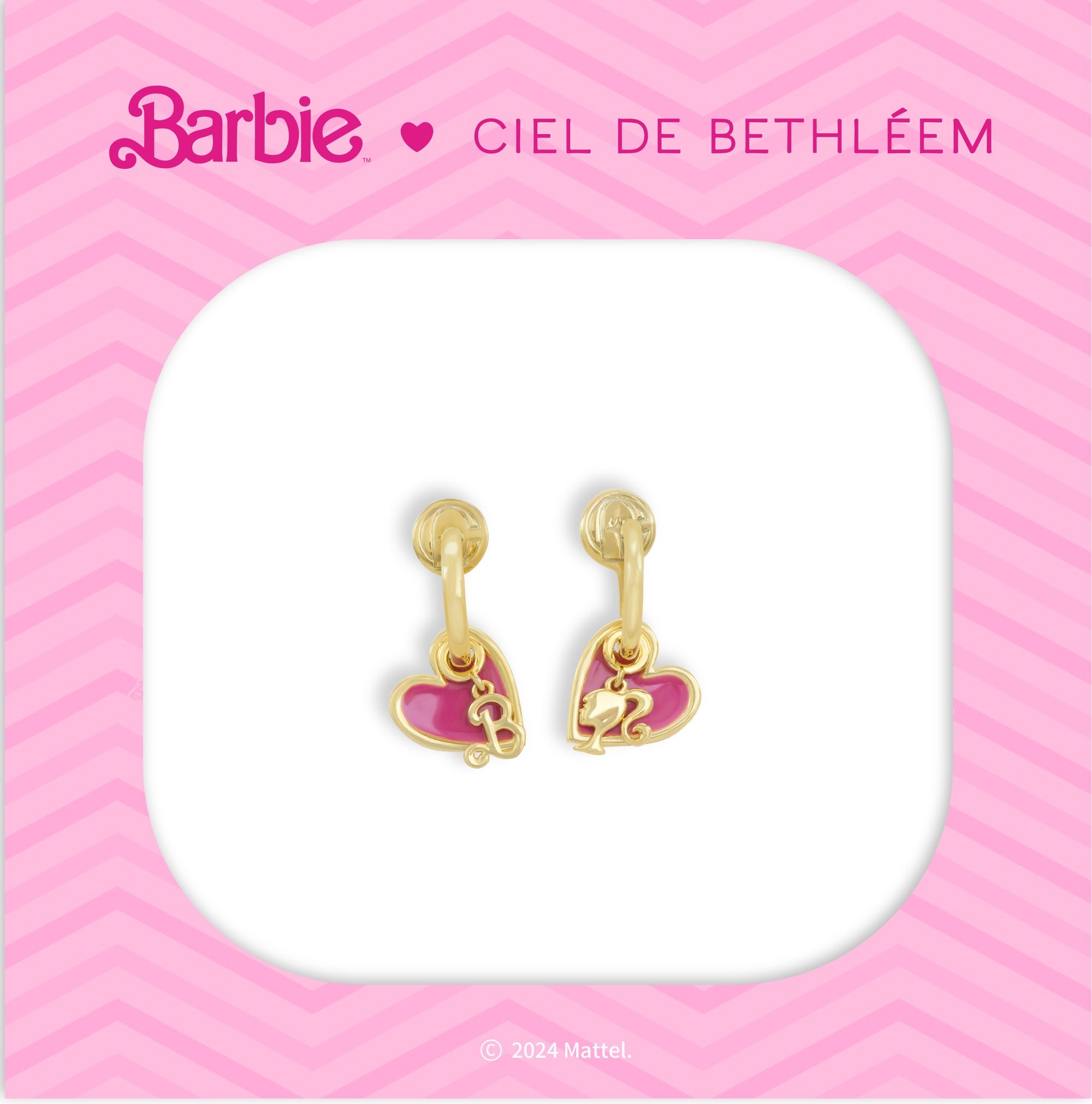 Barbie Play With Heart Clip-on Earrings