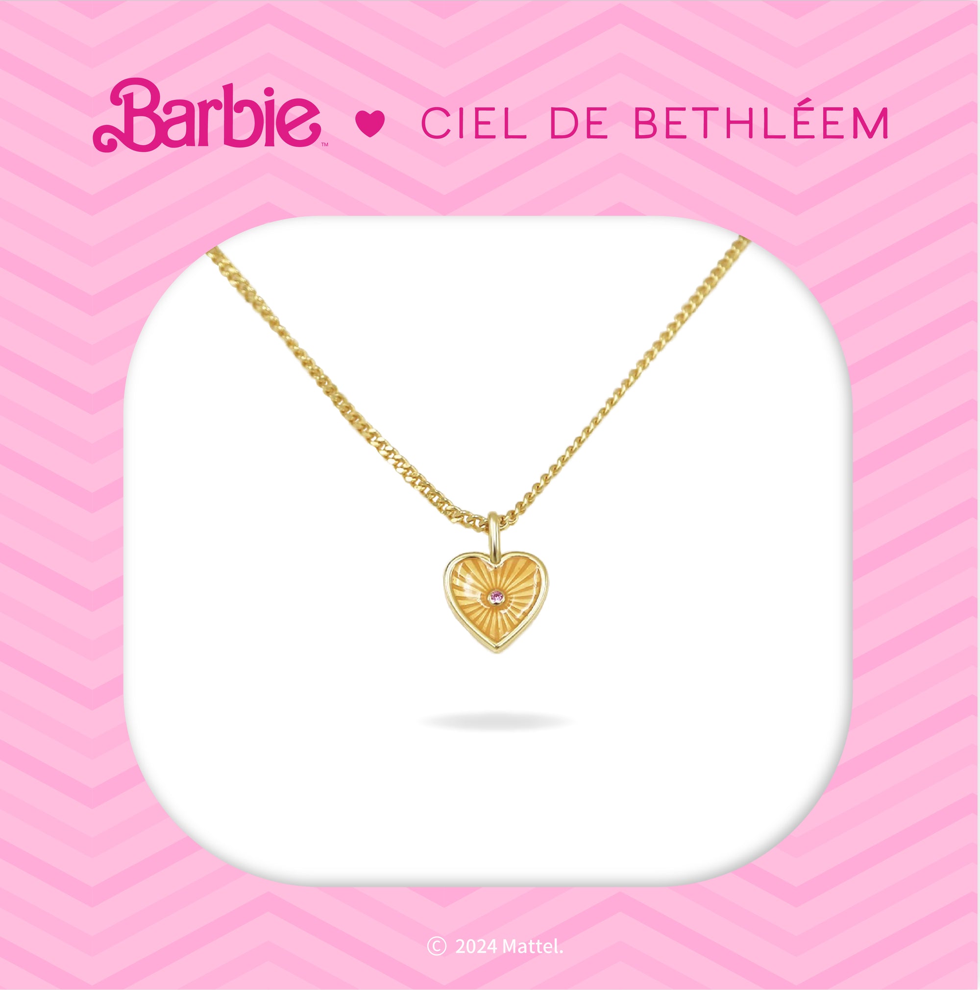 Barbie Pink Heart Necklace