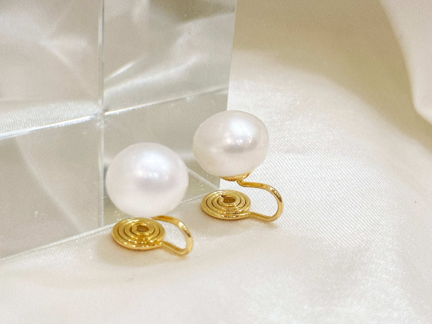 11mm Fresh-water Pearl Earrings