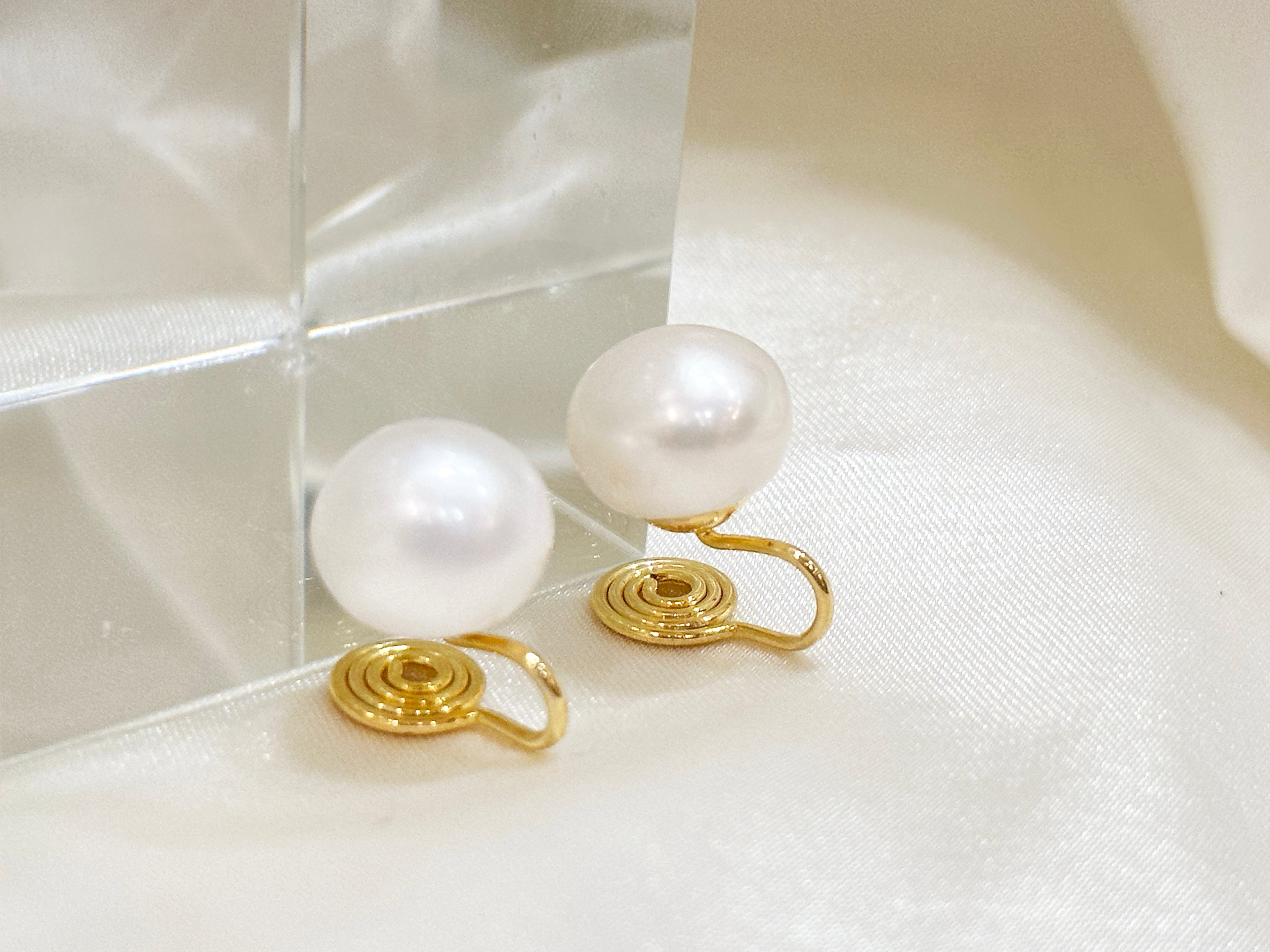11mm Fresh-water Pearl Earrings
