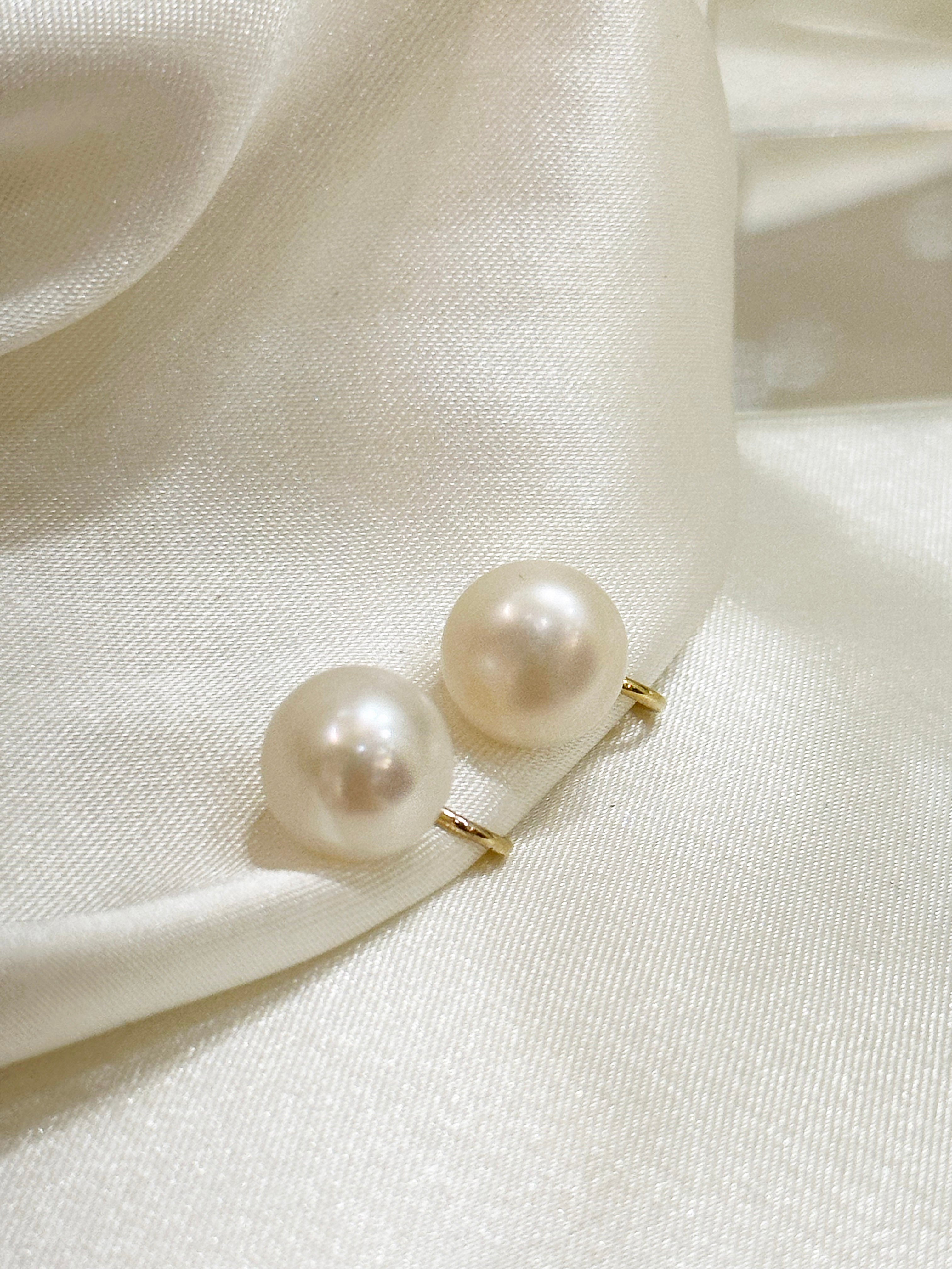 9.5mm Fresh-water Pearl Earrings
