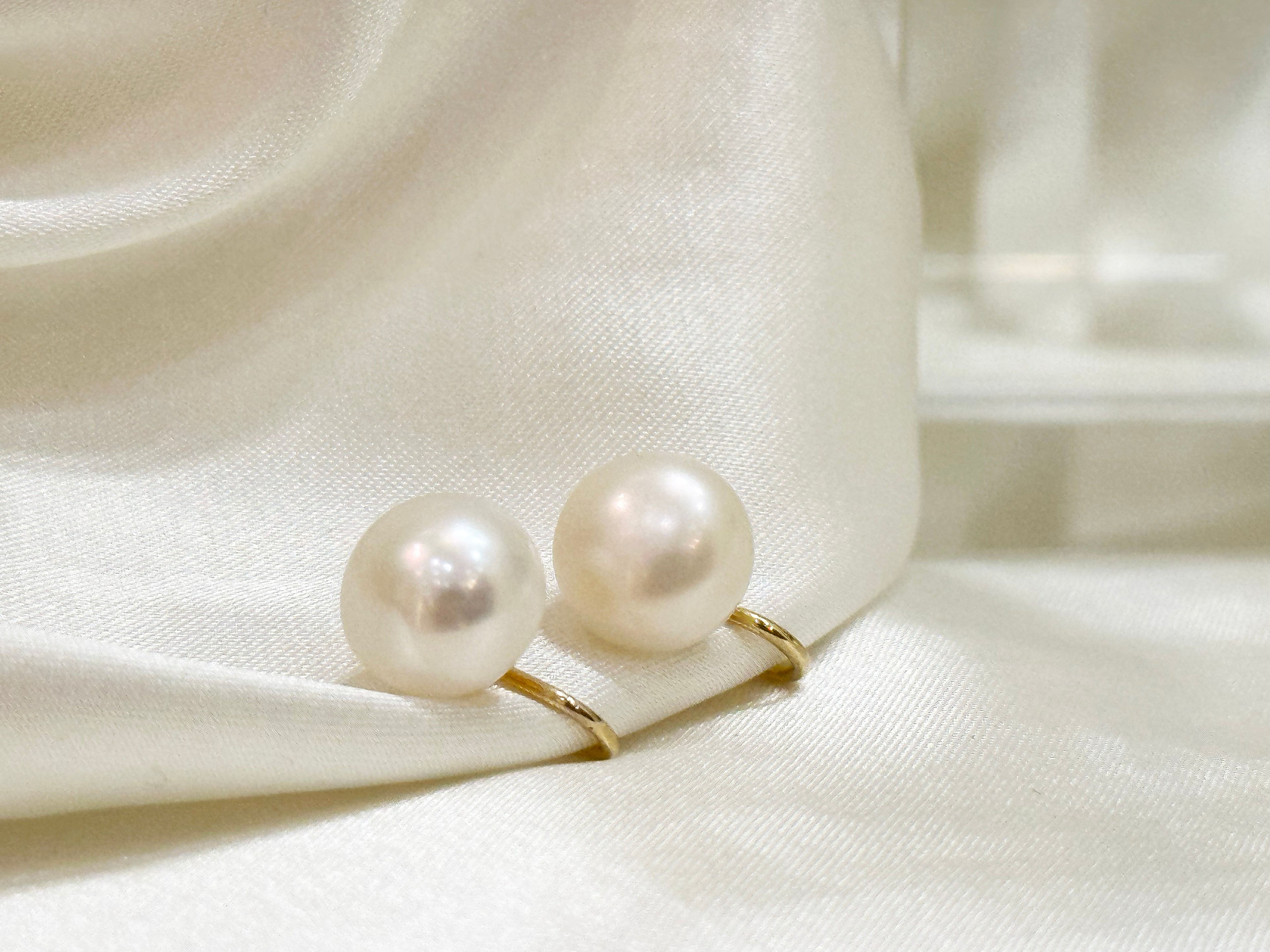 9.5mm Fresh-water Pearl Earrings
