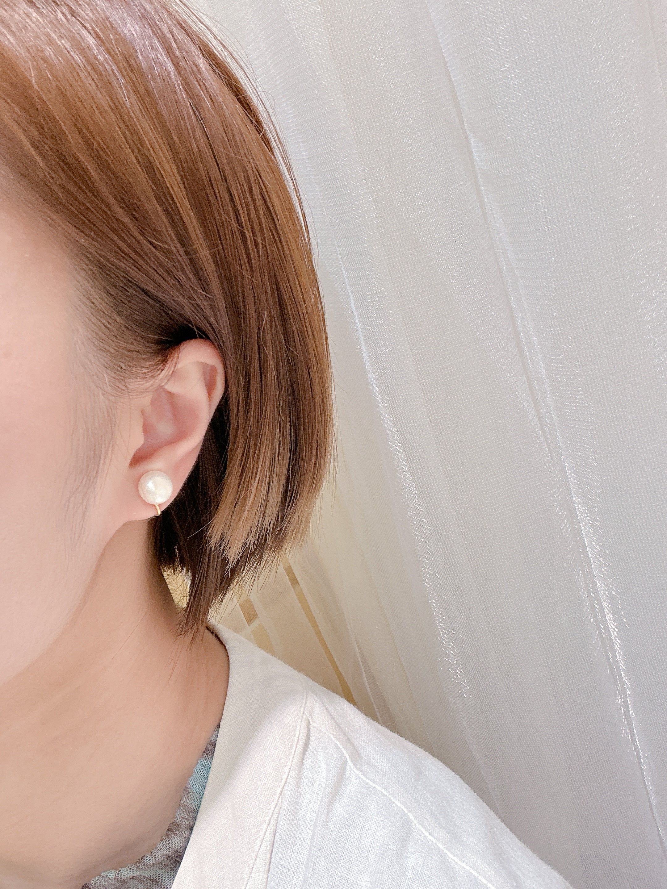 9.5mm Fresh-water Pearl Earrings