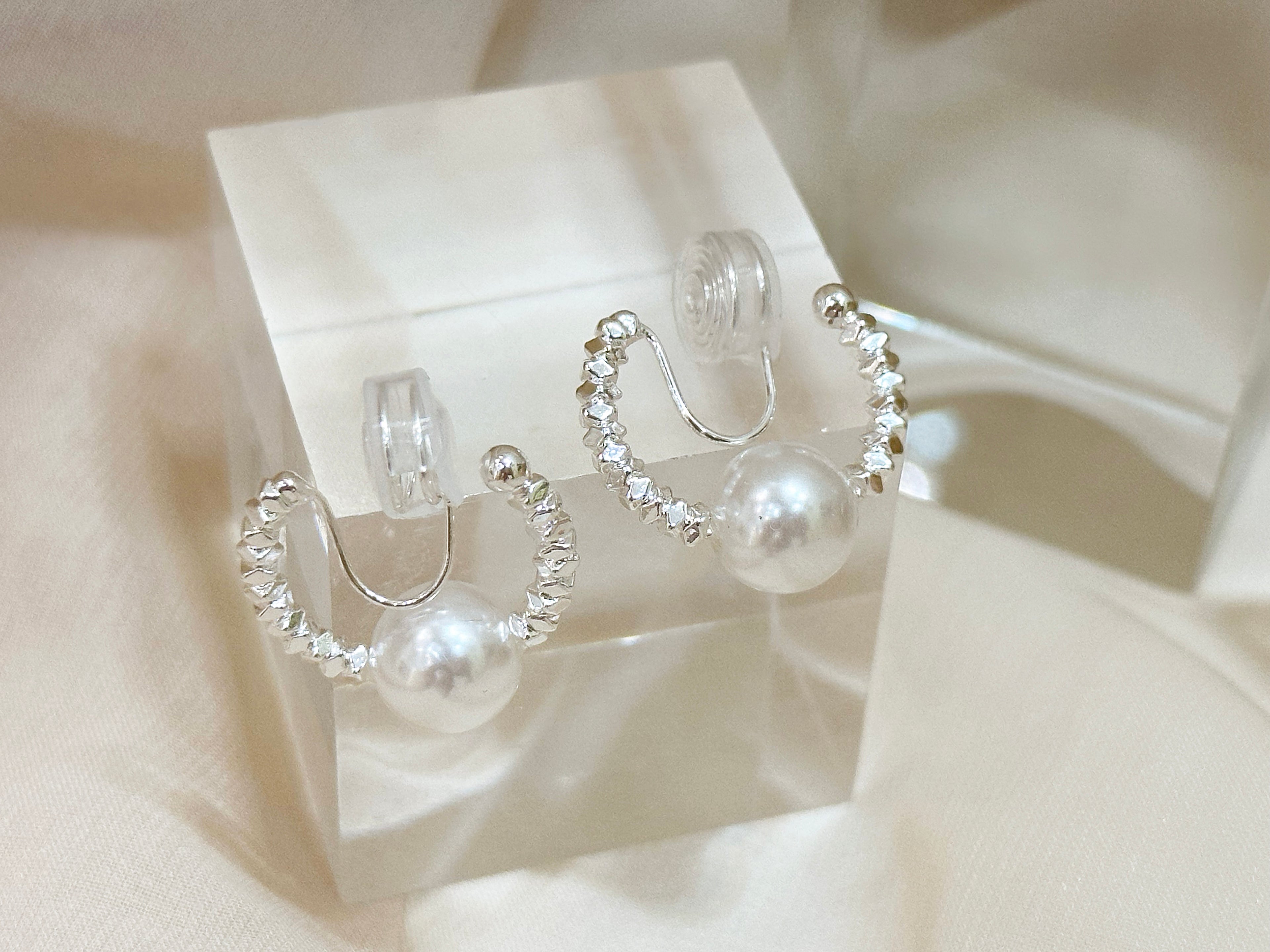 Gianna Bead Pearl Earrings