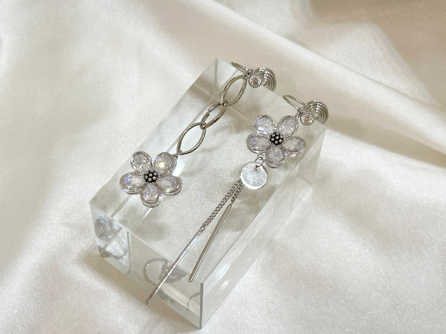 Florence Silver Drop Earrings