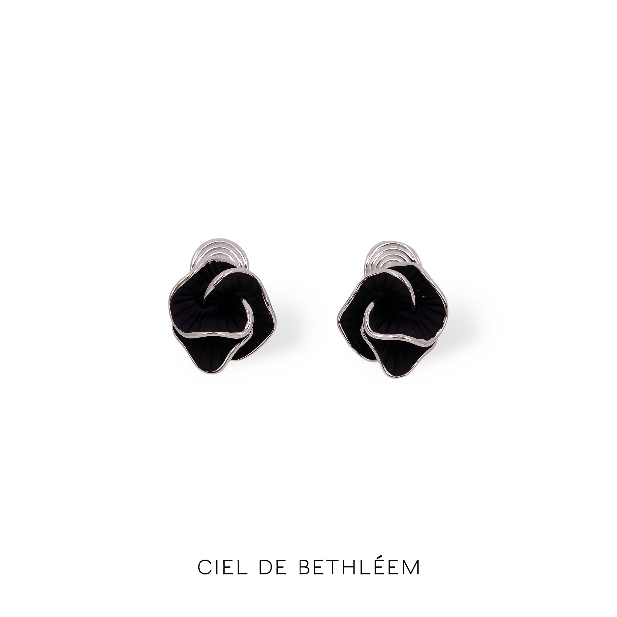 Vintage Rosette Charm Earrings