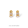 Glacial Ice Heart Clip-on Earrings