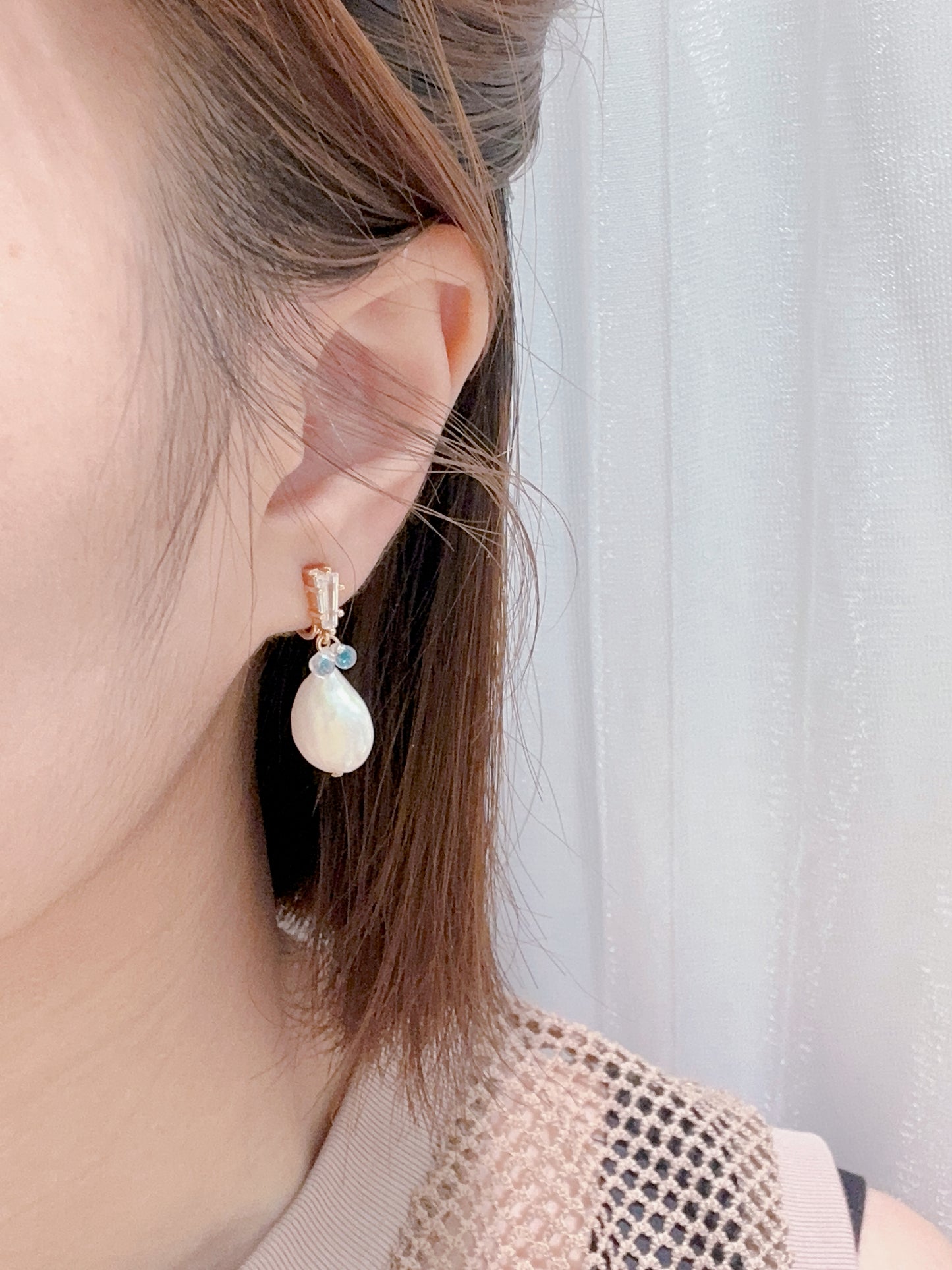 [Handmade Design] Baroque Pearl Earrings