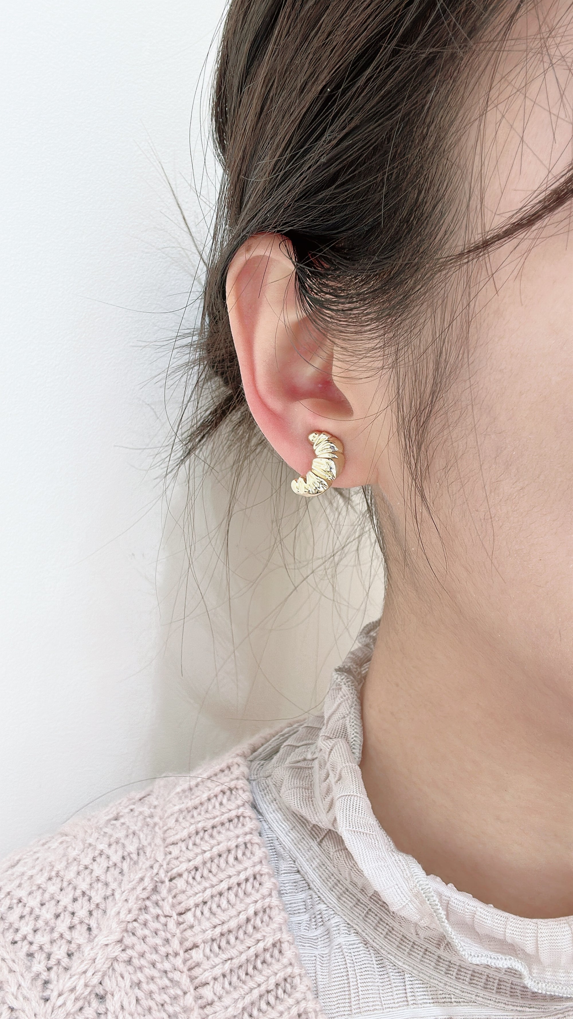 French Chic Croissant Earrings