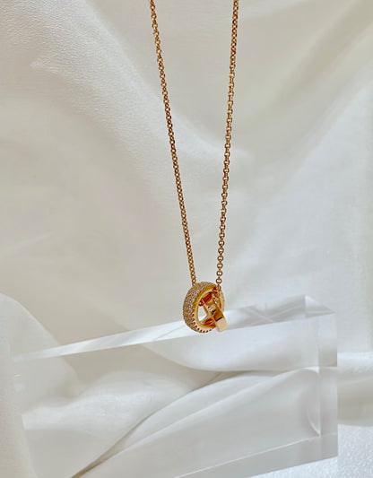 [S925 Silver] Still With You - Rose Gold Necklace