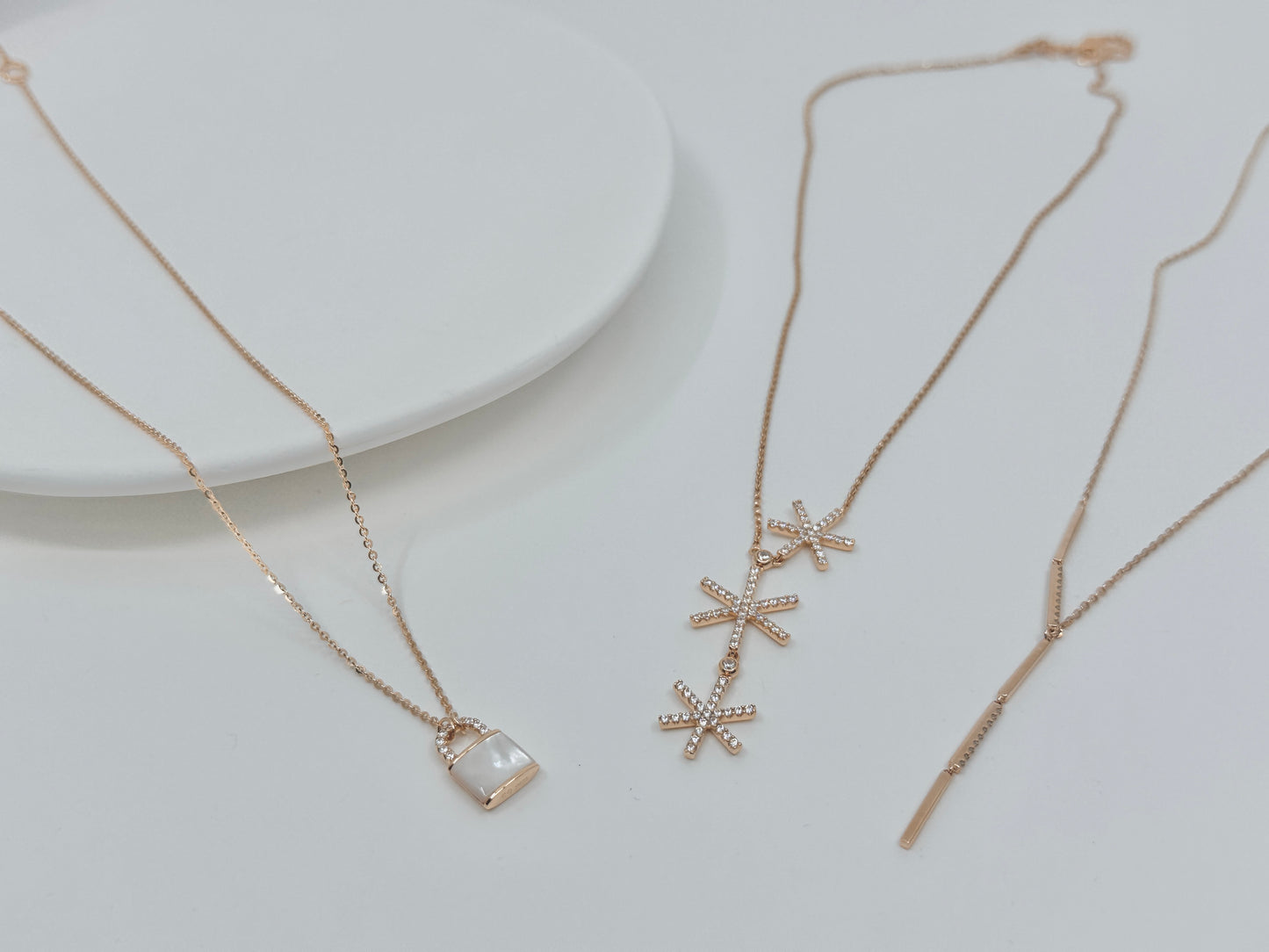 [S925 Silver] Beyond My Dreams - Rose Gold Necklace
