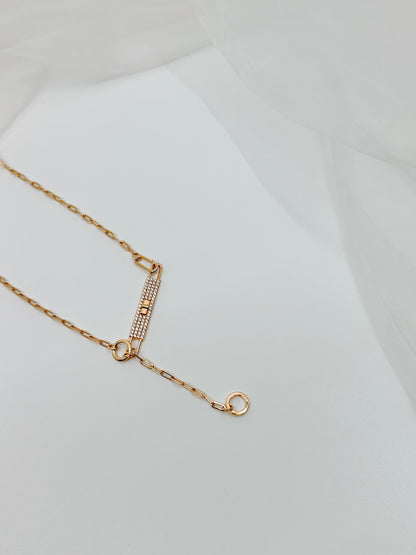 [S925 Silver] Once Again - Rose Gold Necklace