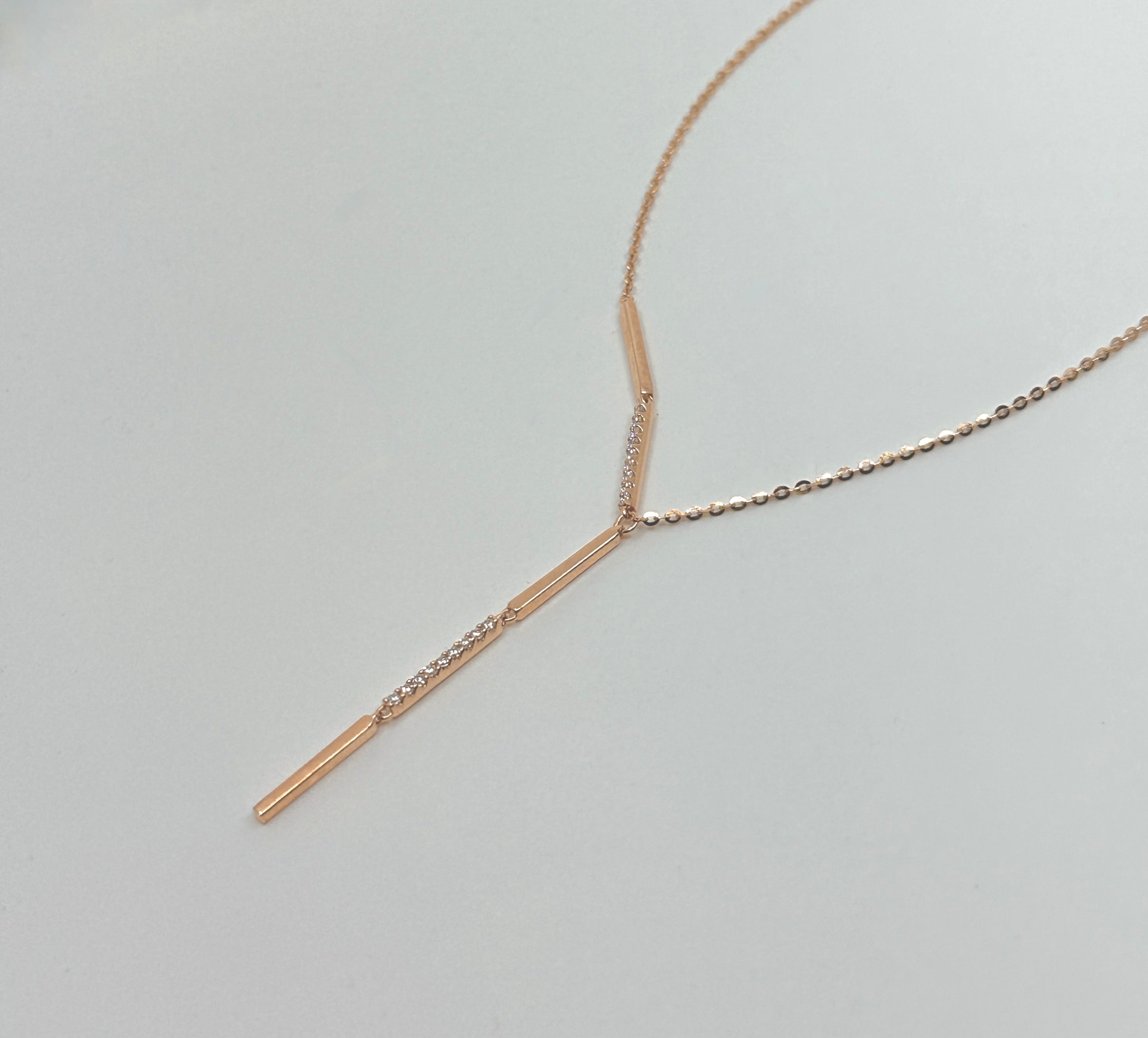 Rainfall Romance - Rose Gold 925 Silver Necklace