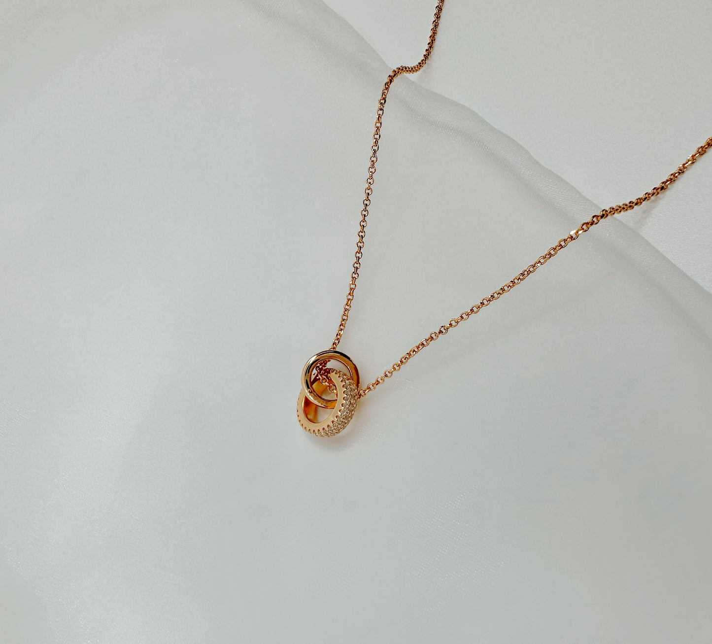 [S925 Silver] Still With You - Rose Gold Necklace