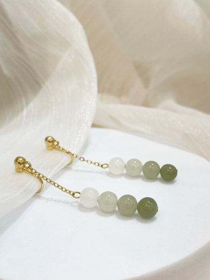 Japanese Dango Jade Earrings