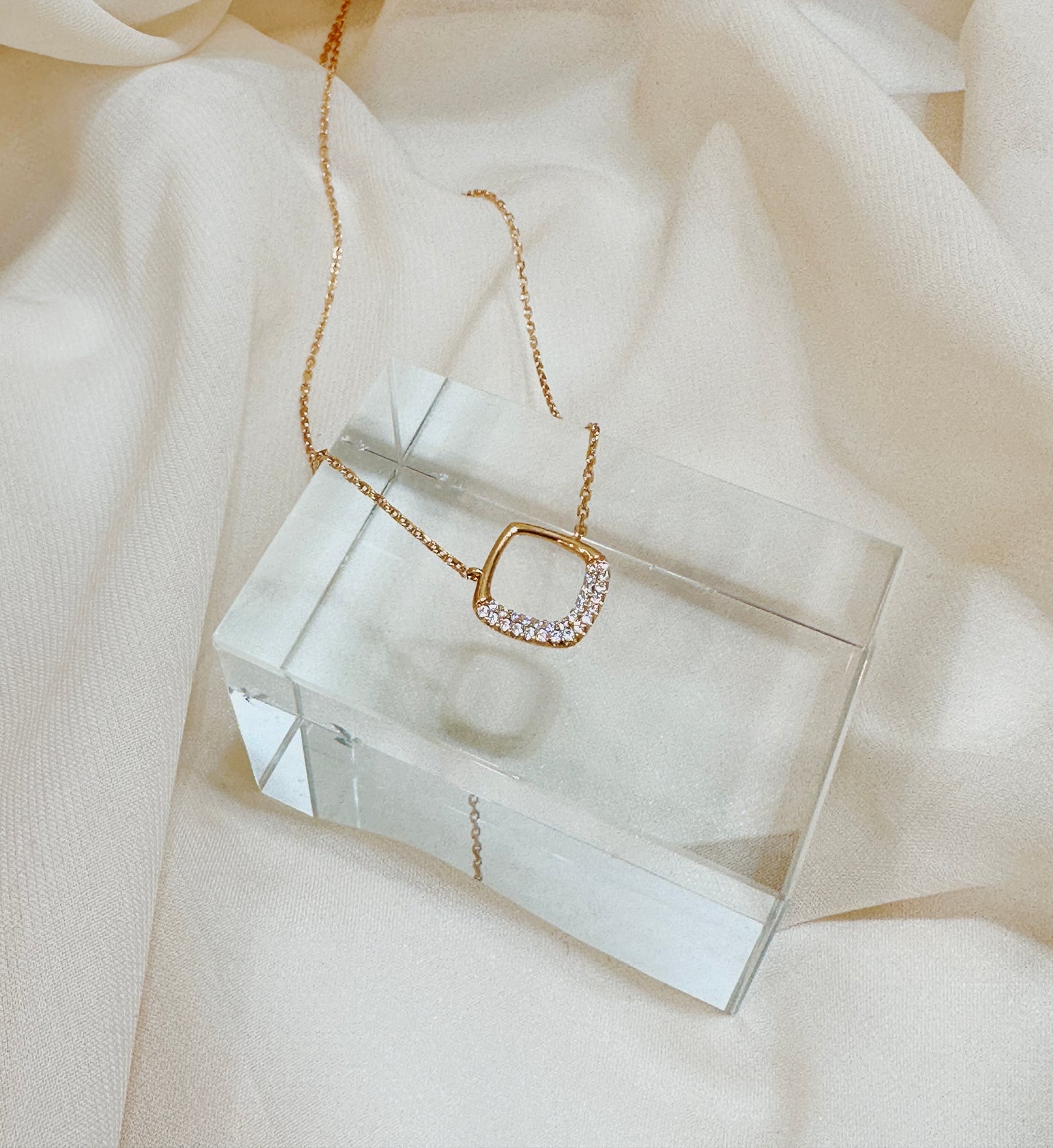 [S925 Silver] Silence - Rose Gold Necklace