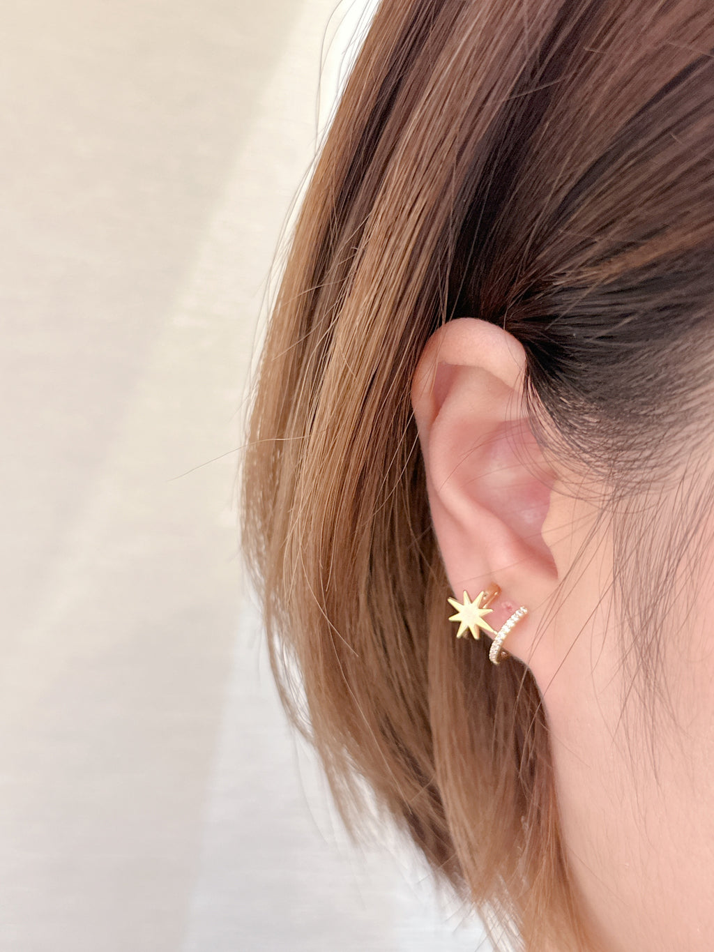 Celestial Double Hoops