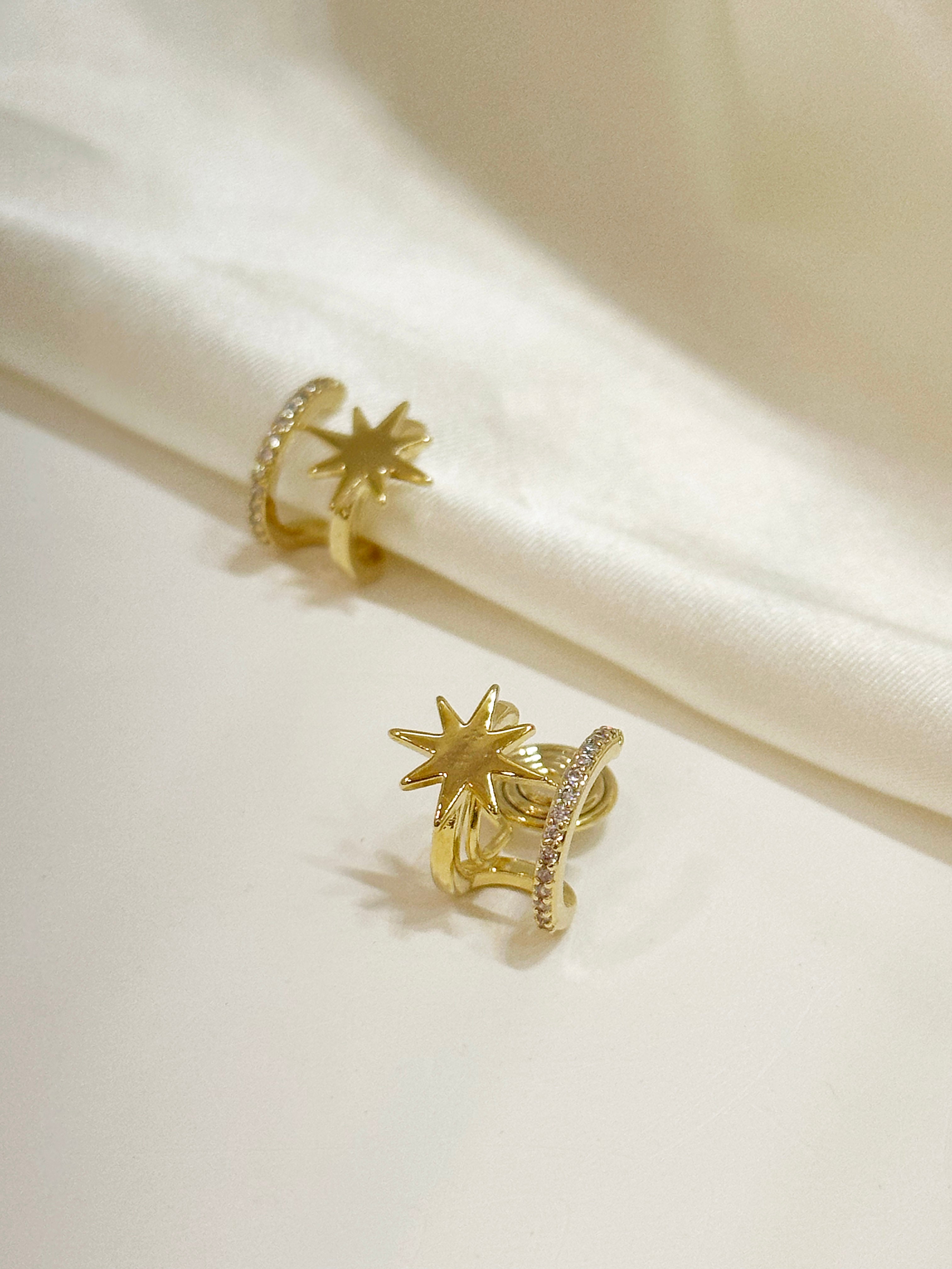 Celestial Double Hoops