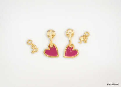 Barbie Play With Heart Clip-on Earrings