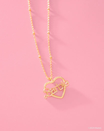 Barbie Heart Beaded Necklace