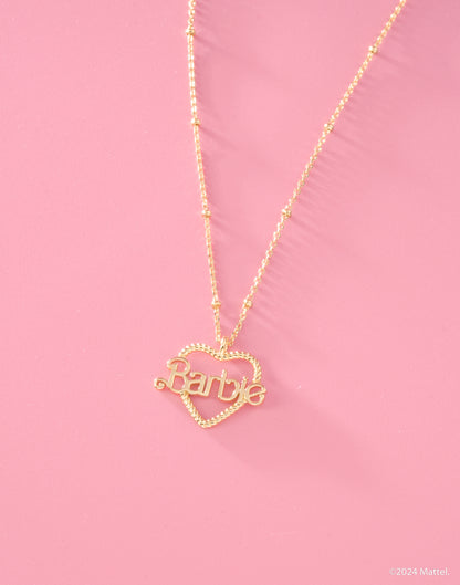 Barbie Heart Beaded Necklace