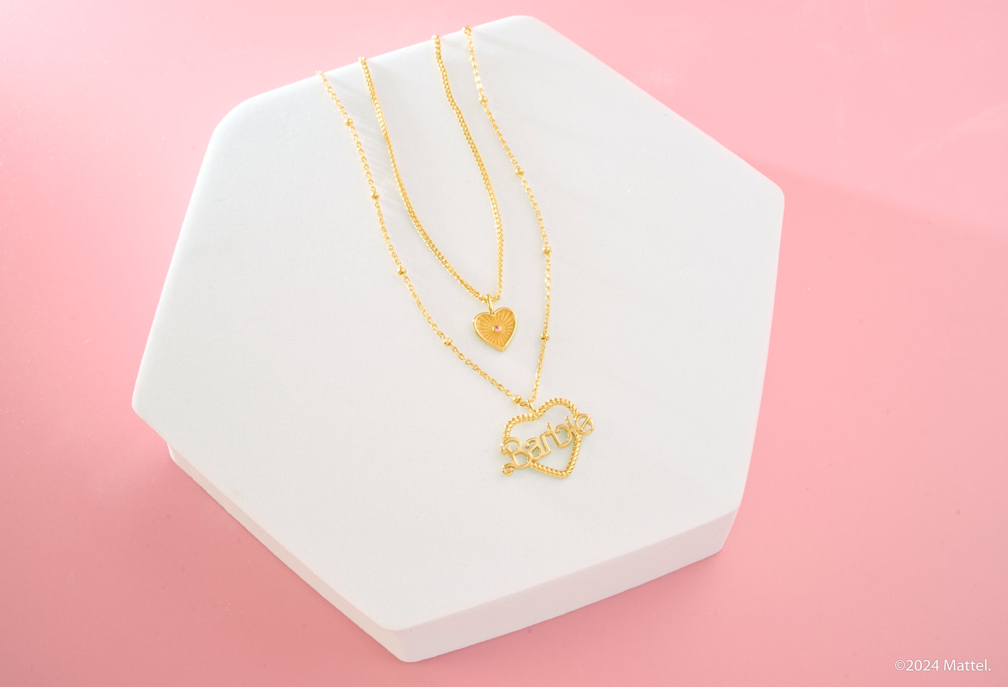 Barbie Pink Heart Necklace