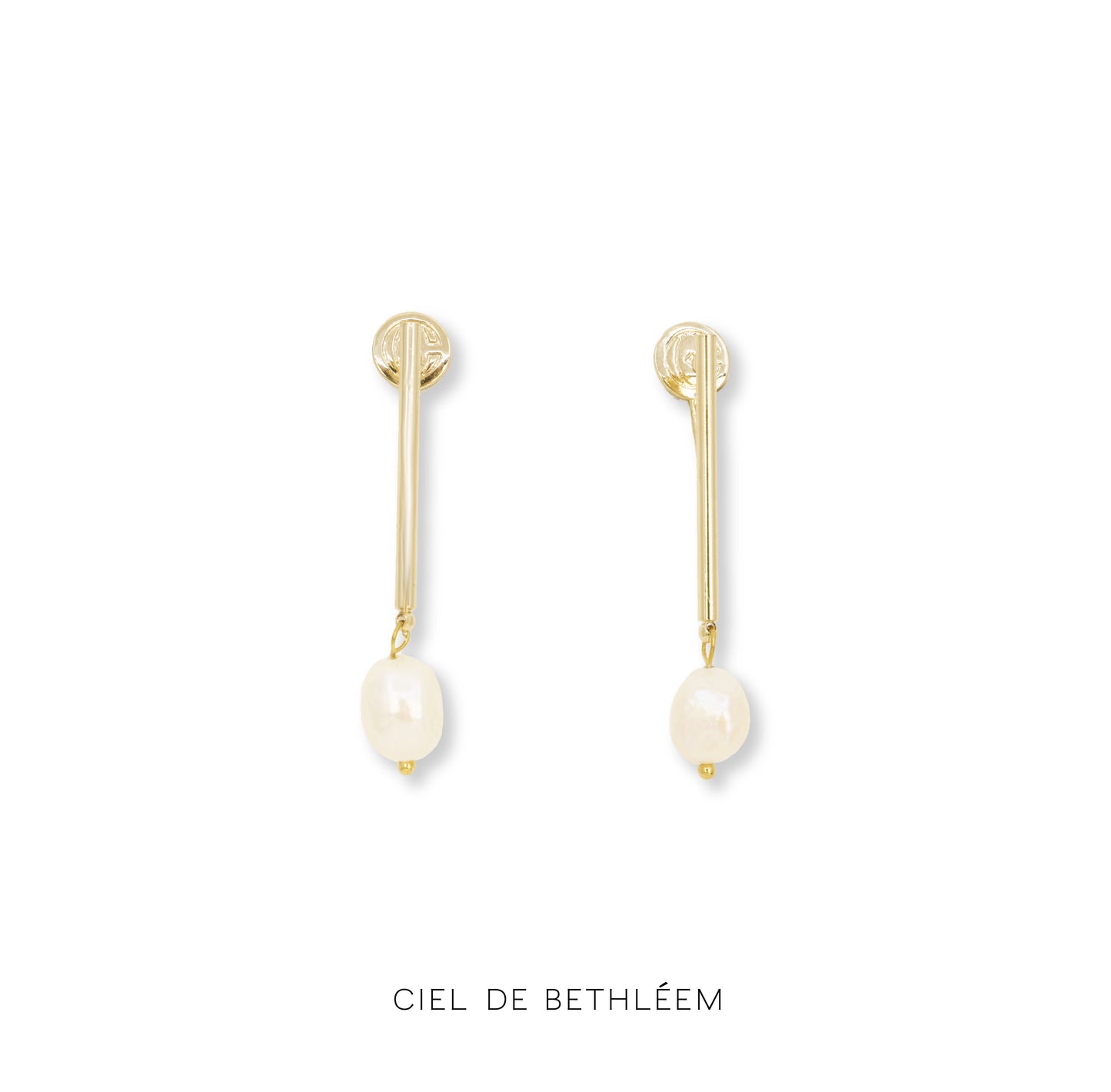 Modern Pearl Drop Earrings