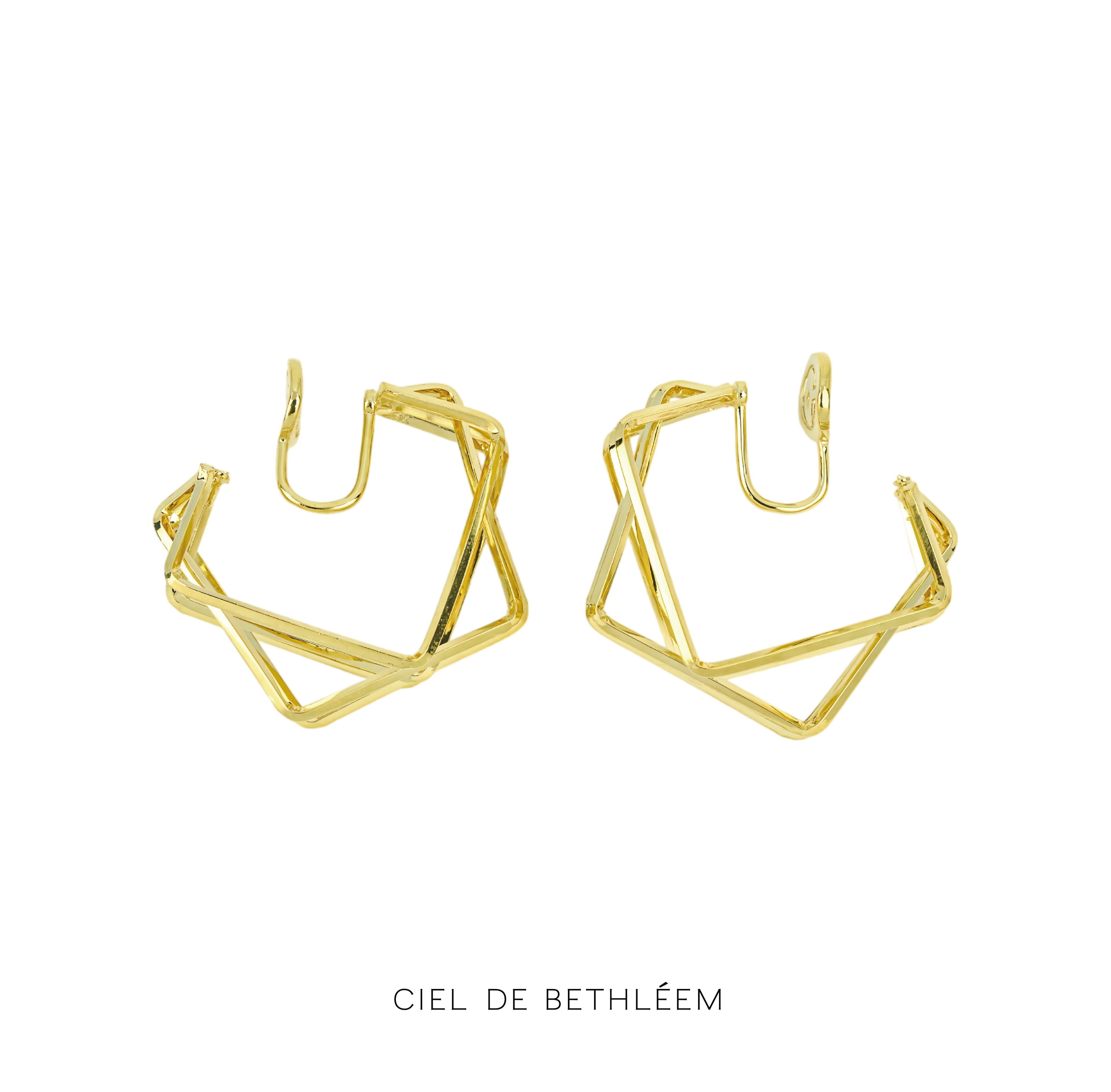 Geometric Huggie Earrings