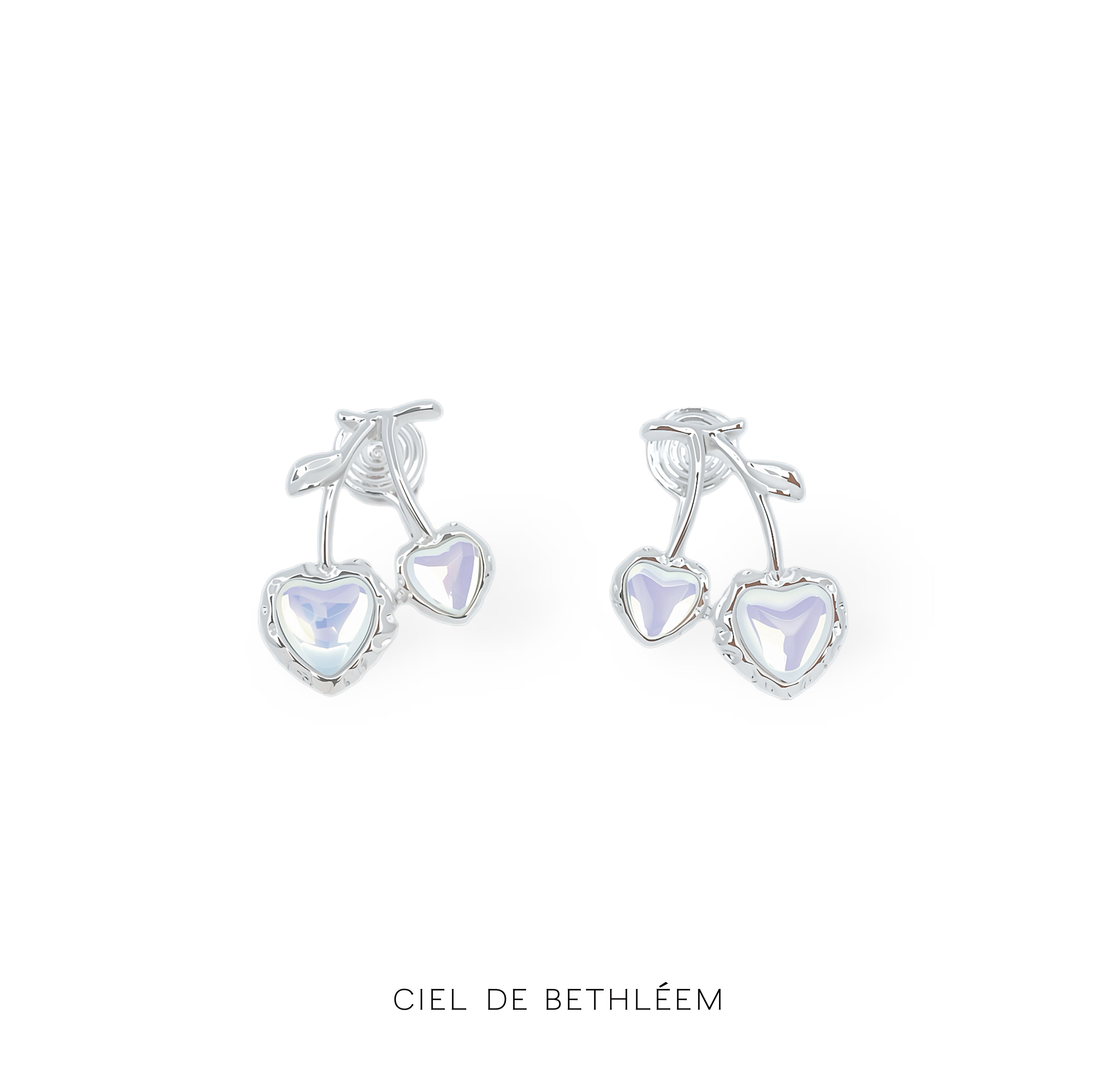 Silver Cherry Earrings