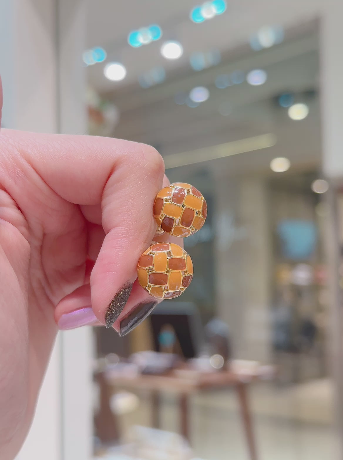 Mosaic Sphere Earrings