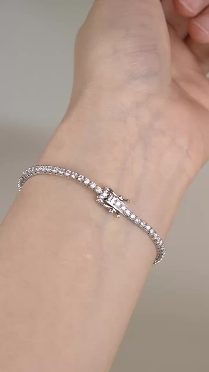 925 Silver Moissanite Tennis Bracelet