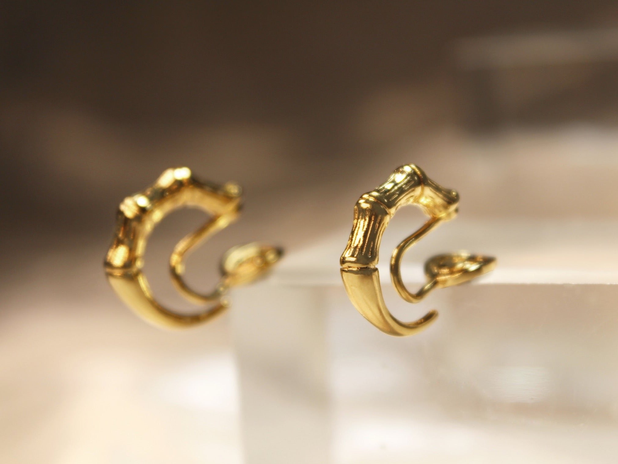 Mini Bamboo Hoop Earrings