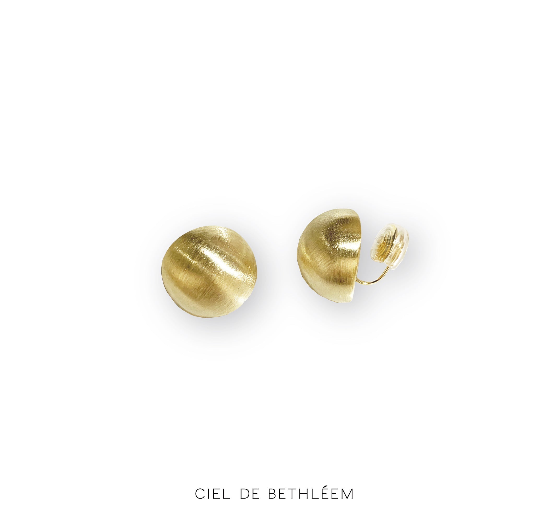 Brushed Dome Earrings