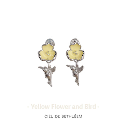 Yellow Flower and Bird