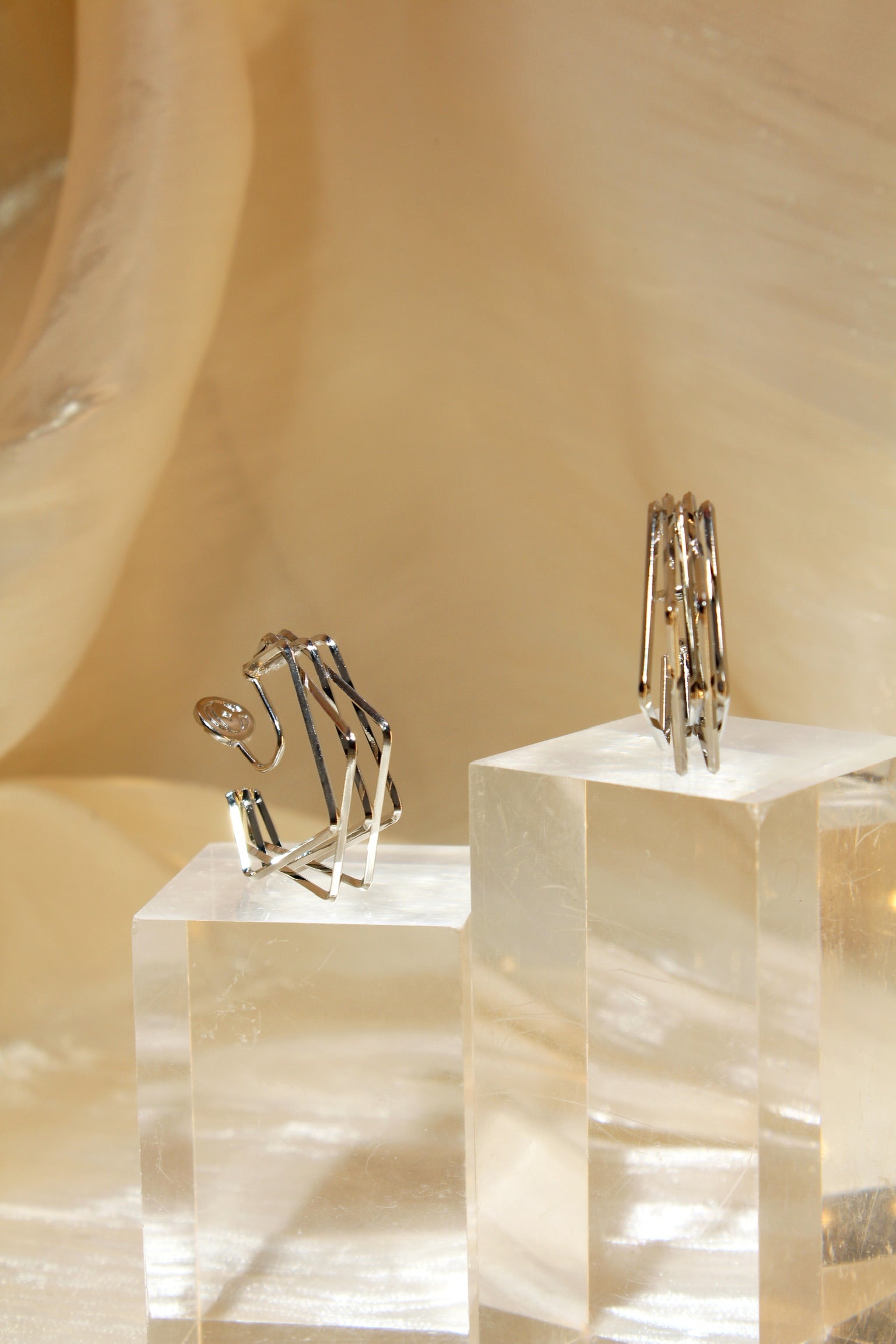 Geometric Huggie Earrings