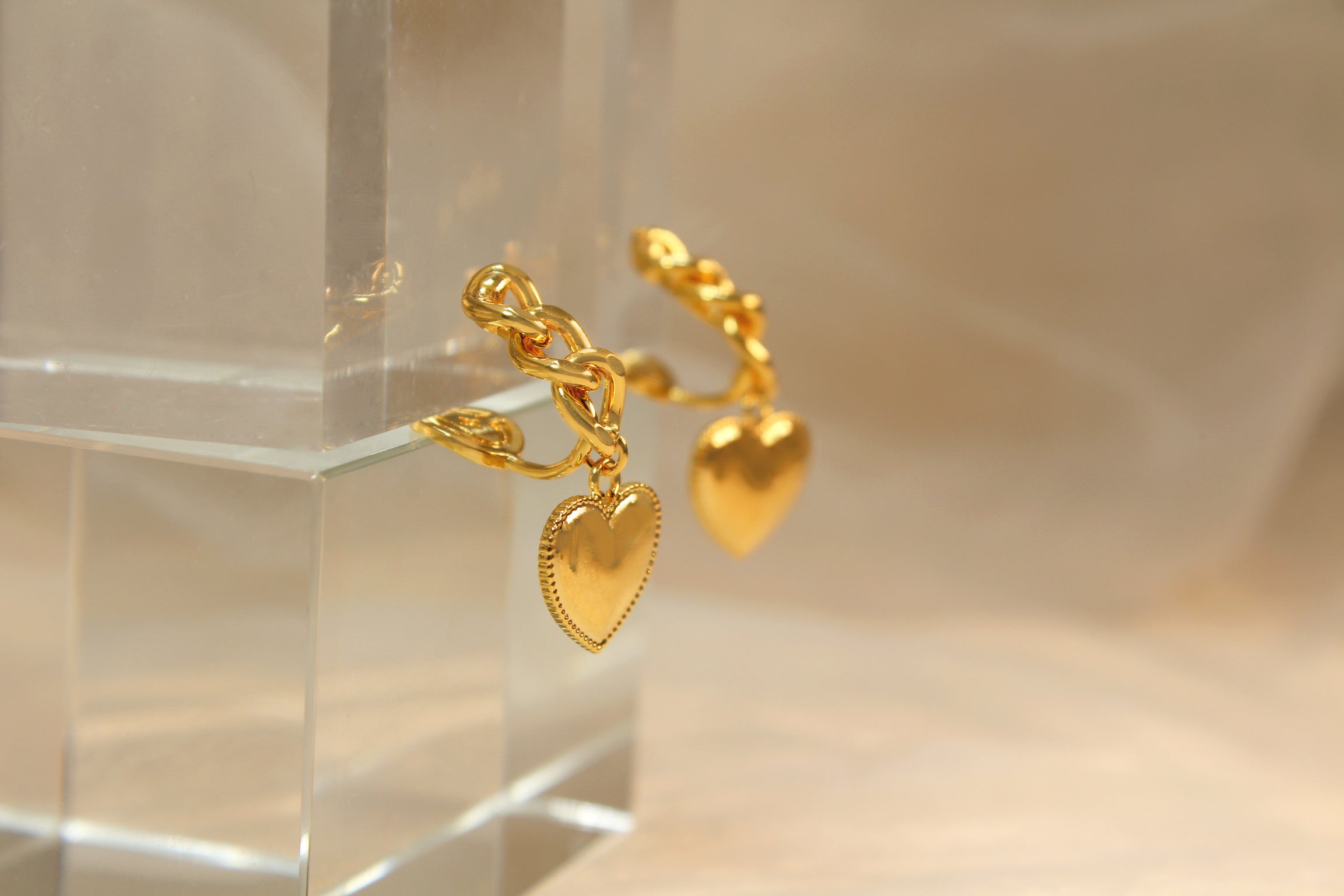 Heart Chain Earrings