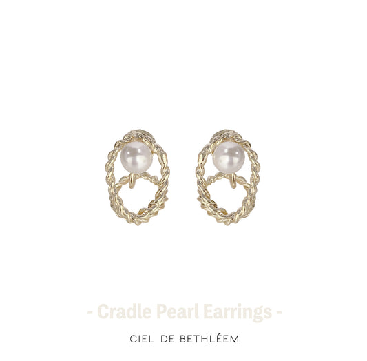 Cradle Pearl Earrings