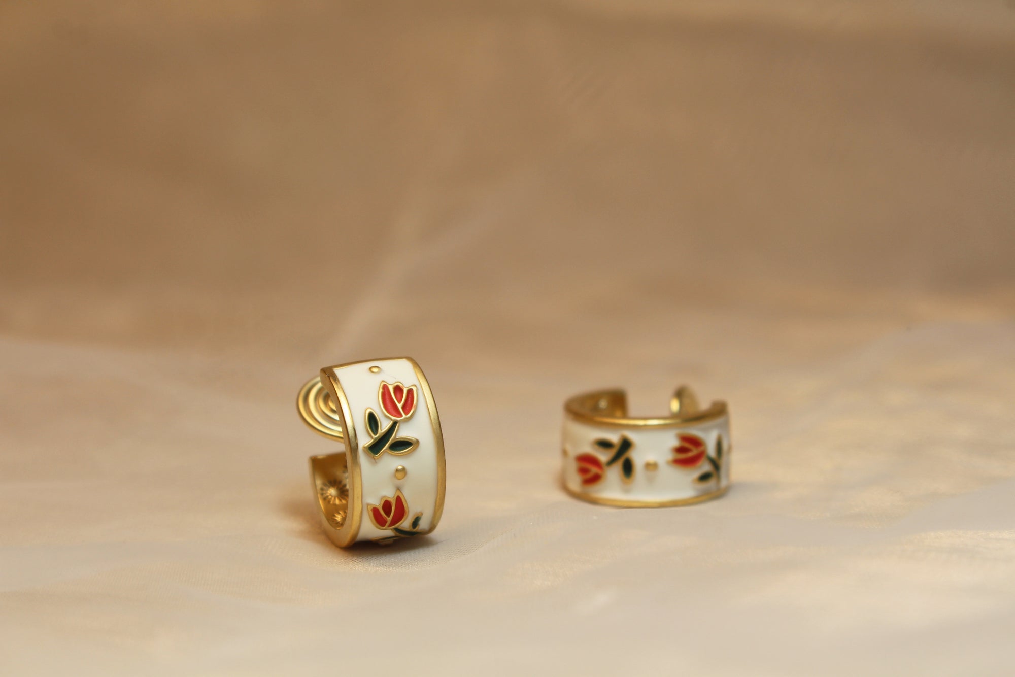 Tulip Huggie Hoop Earrings