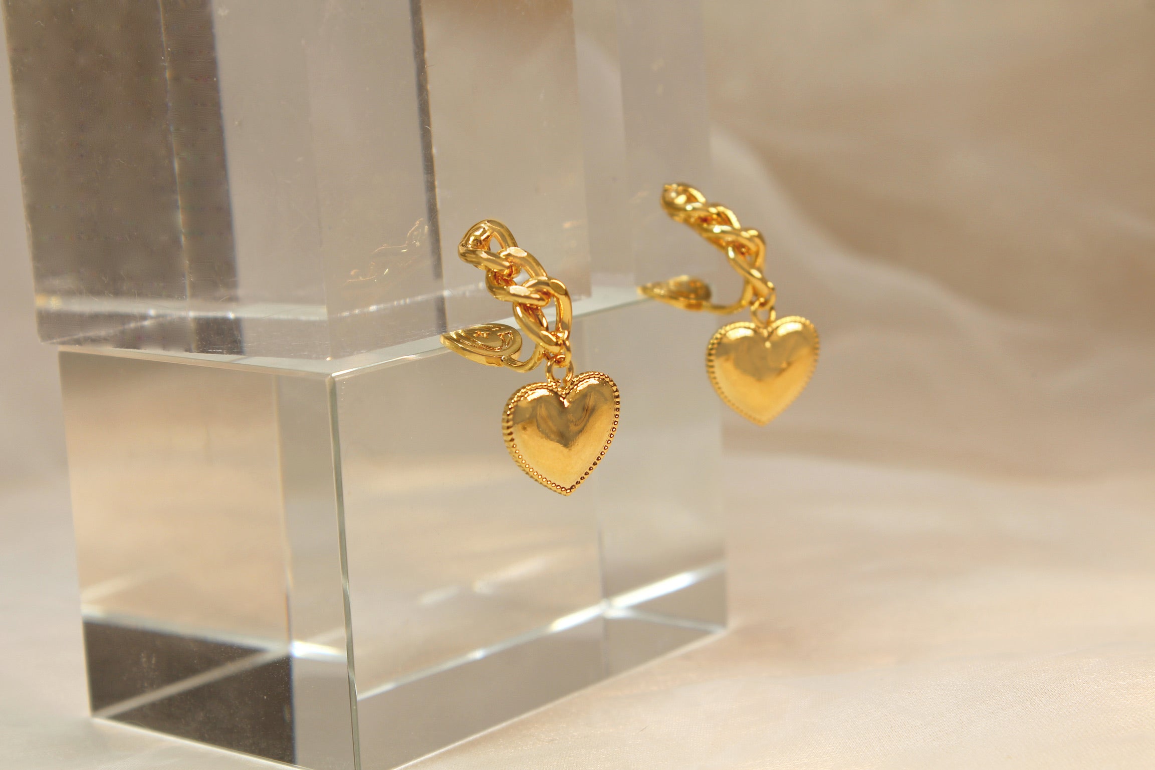Heart Chain Earrings