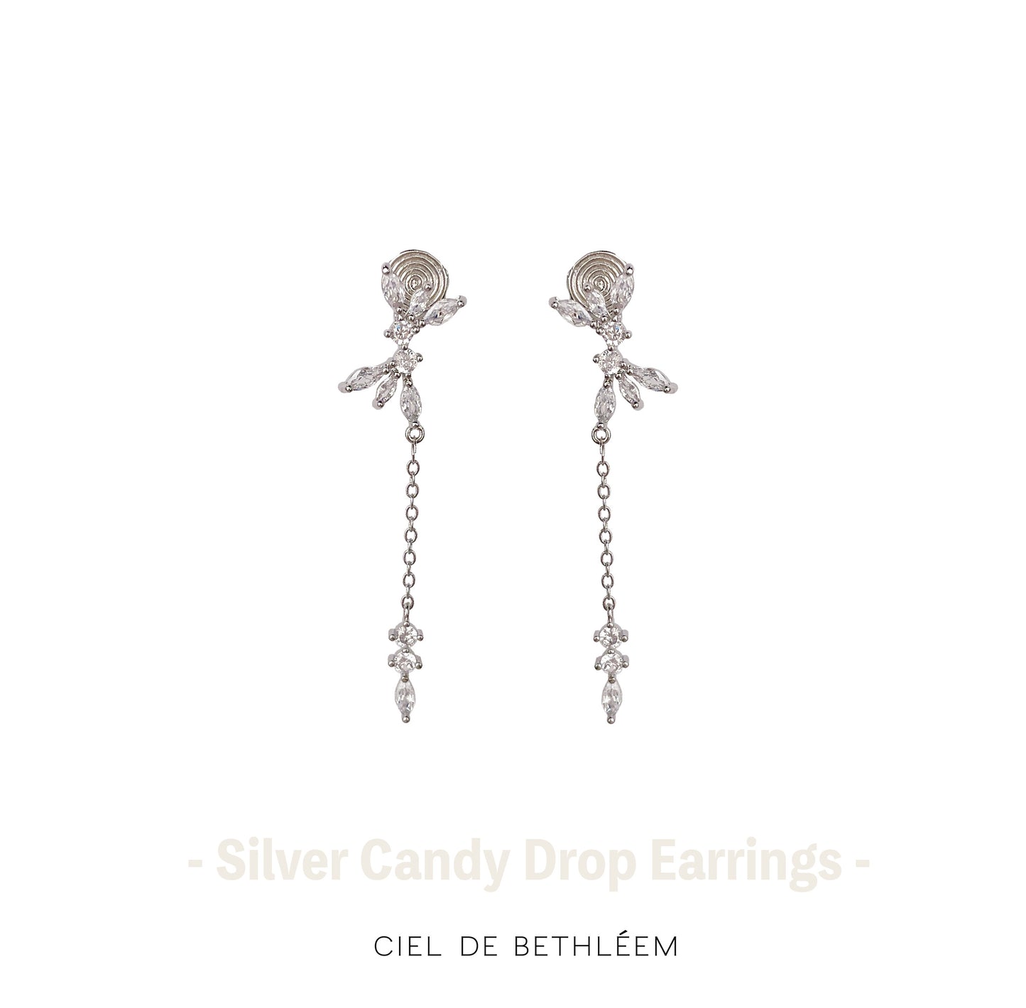 Silver Candy Drop Earrings