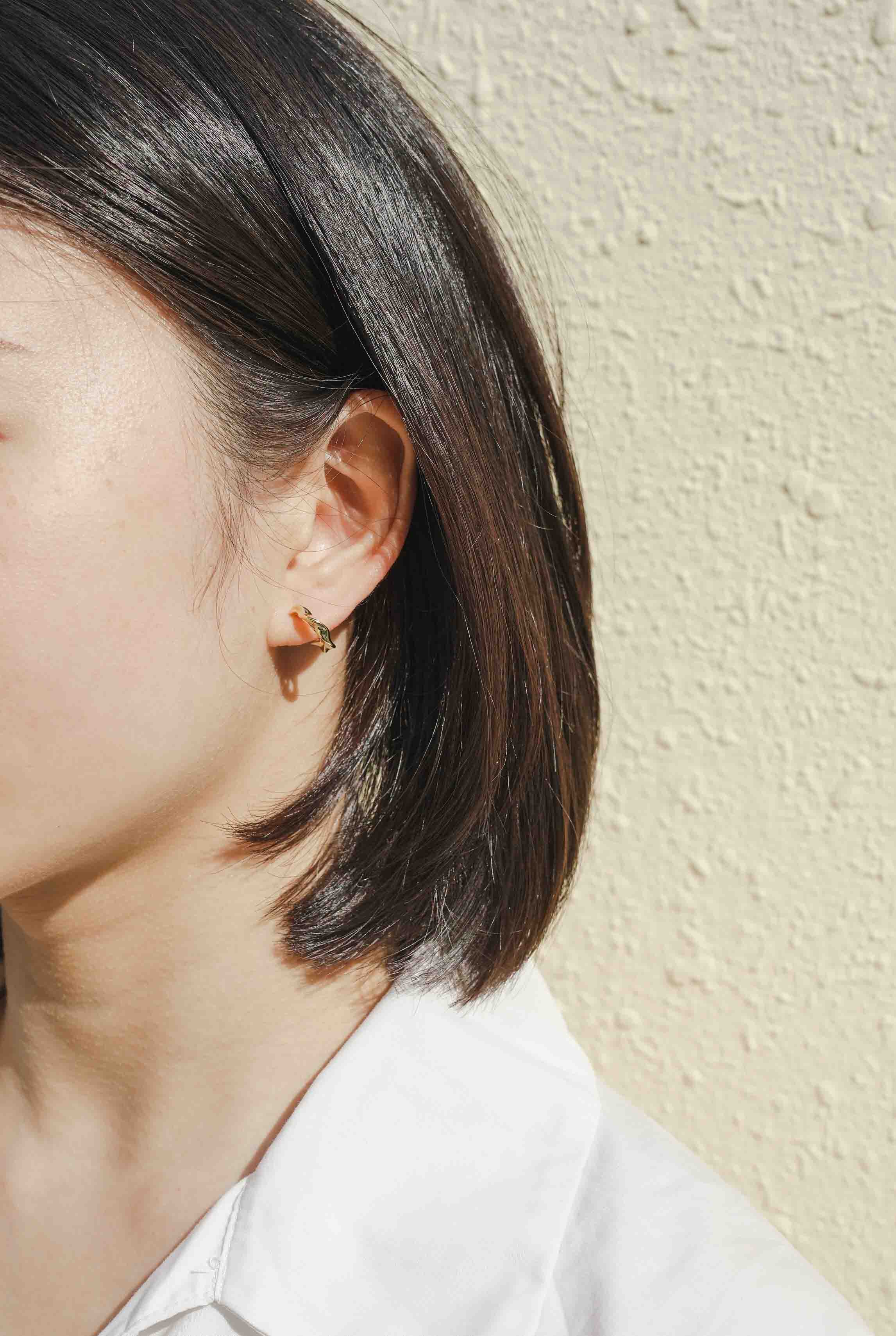 Mini Ribbon Hoop Earrings