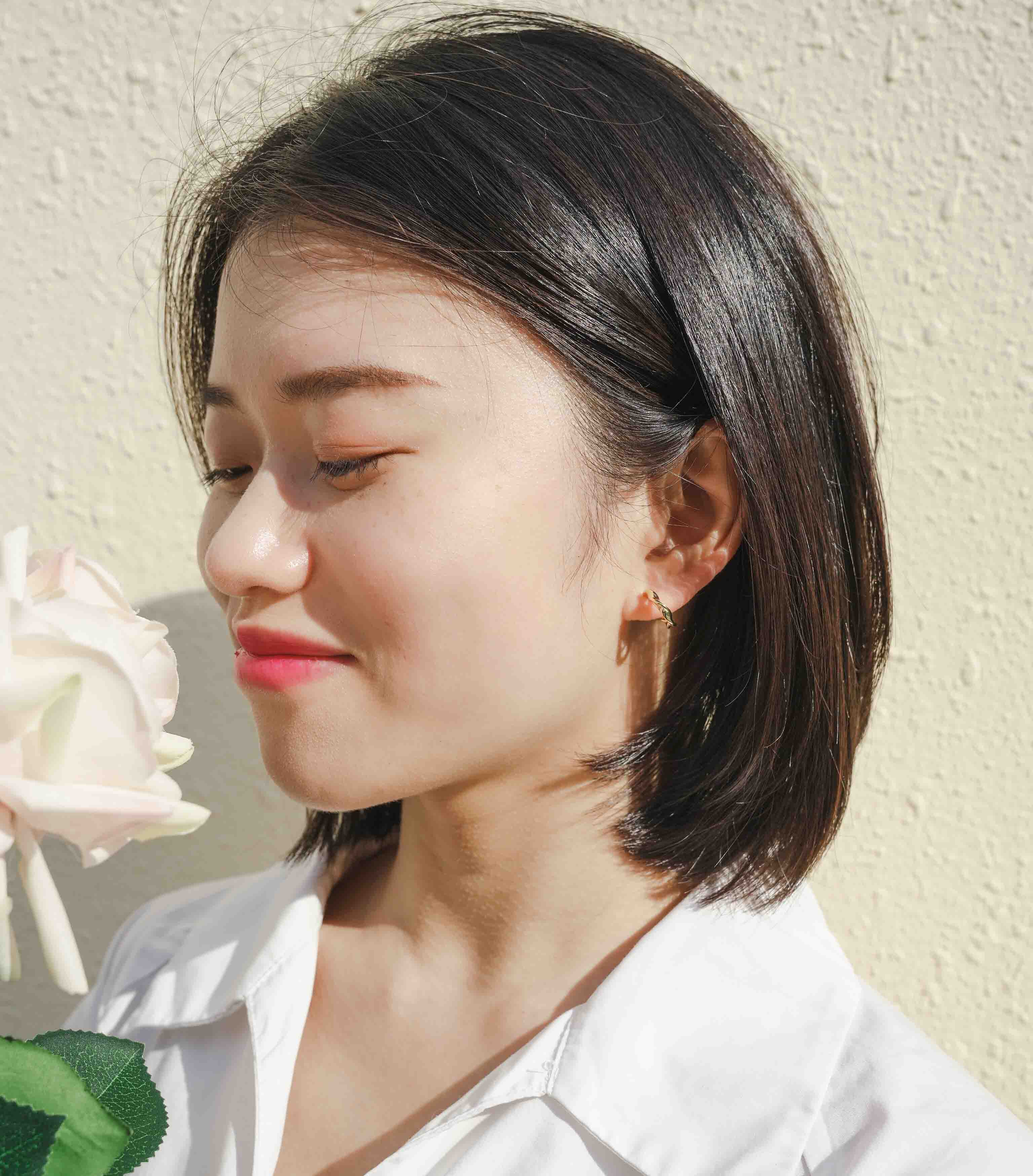 Mini Ribbon Hoop Earrings