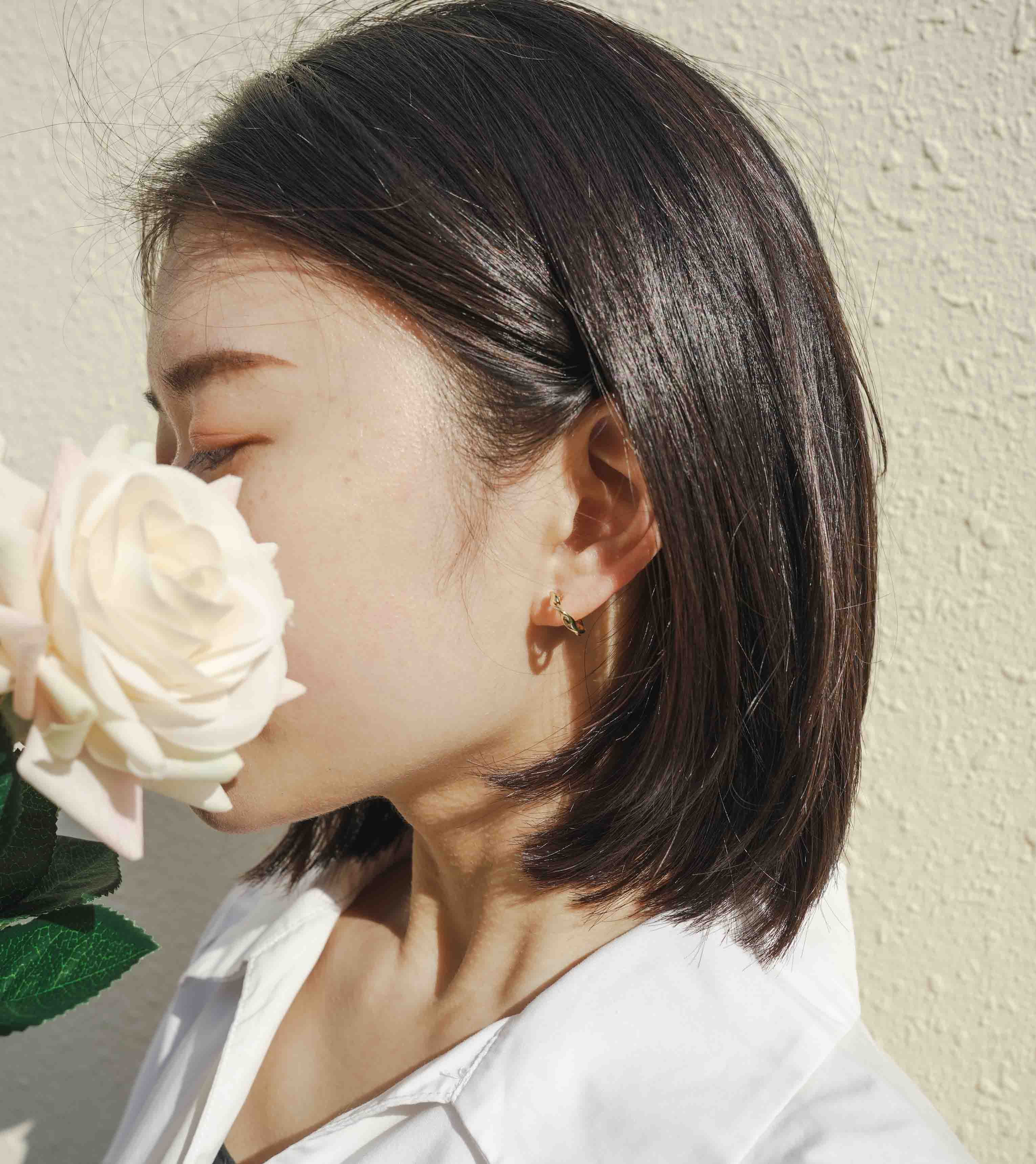 Mini Ribbon Hoop Earrings