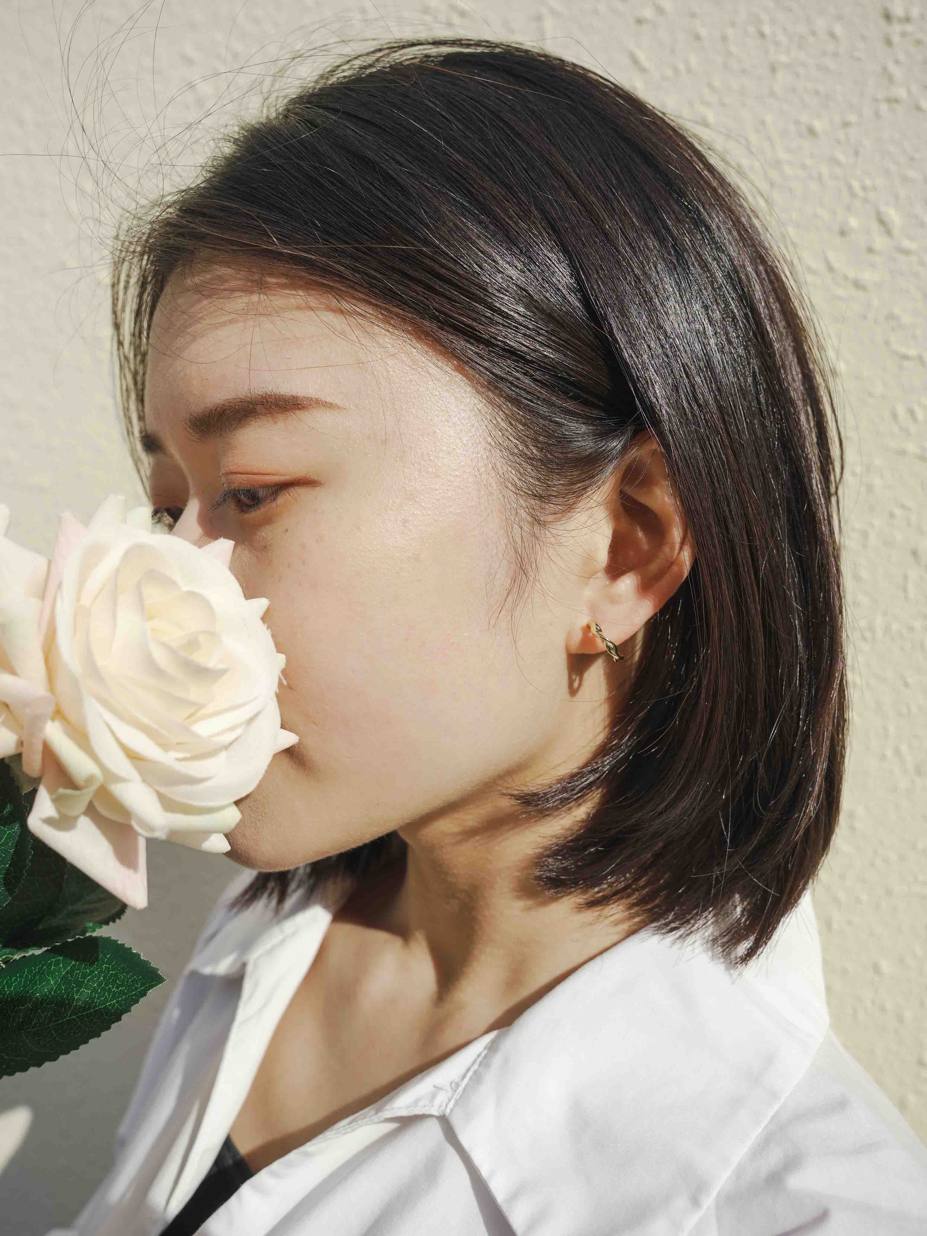 Mini Ribbon Hoop Earrings